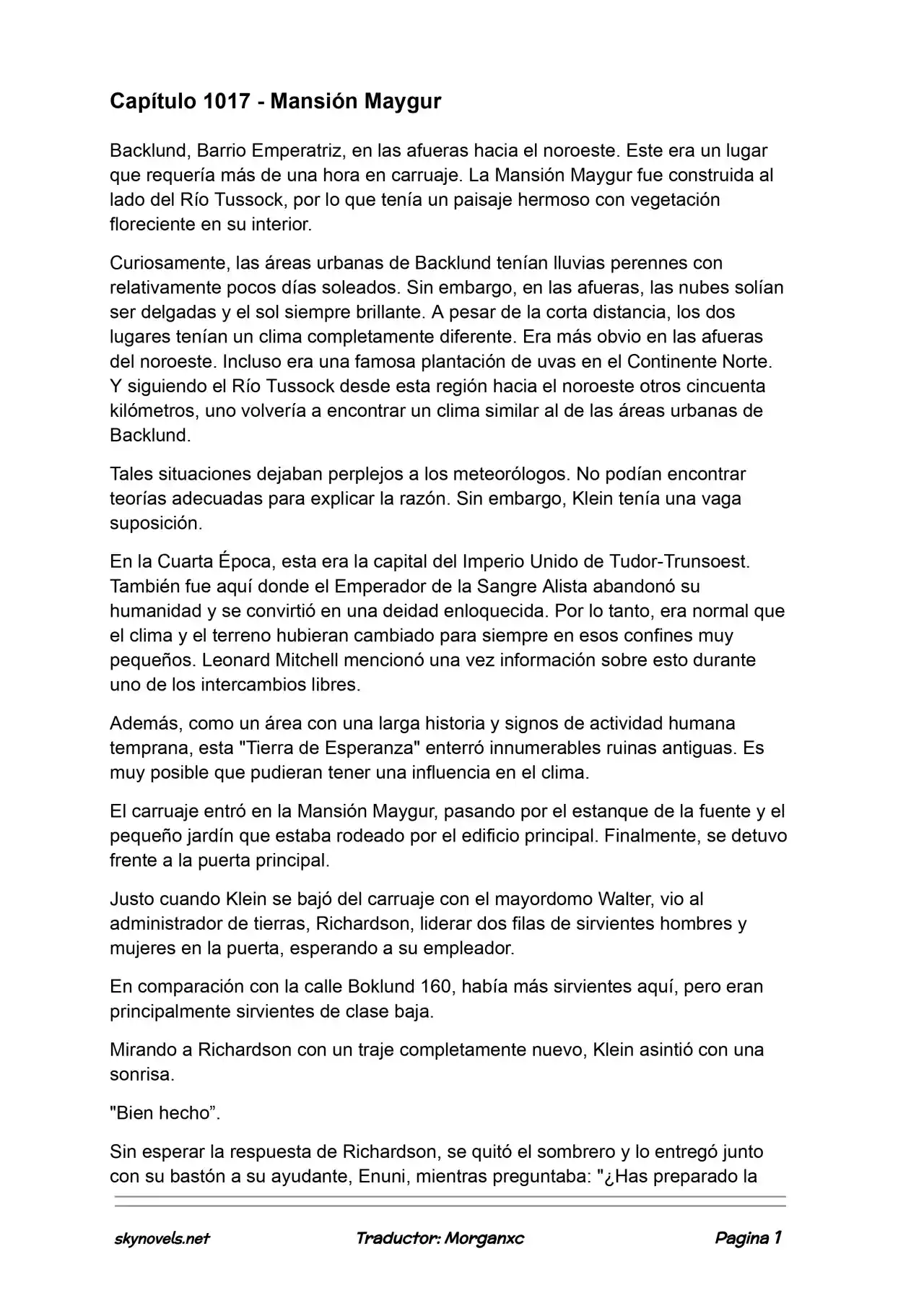 Lord Of The Mysteries (Novela) - Capítulo 1017 - Página 1 - LectorTMOo