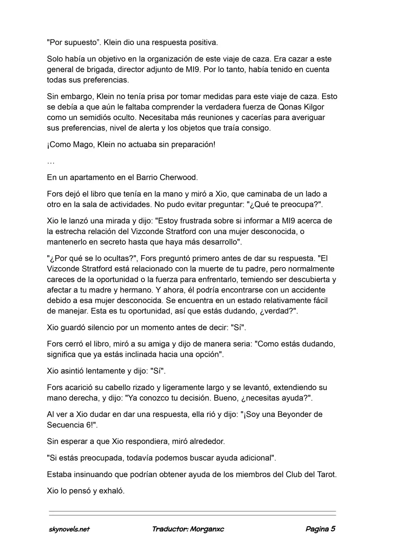 Lord Of The Mysteries (Novela) - Capítulo 1017 - Página 5 - LectorTMOo