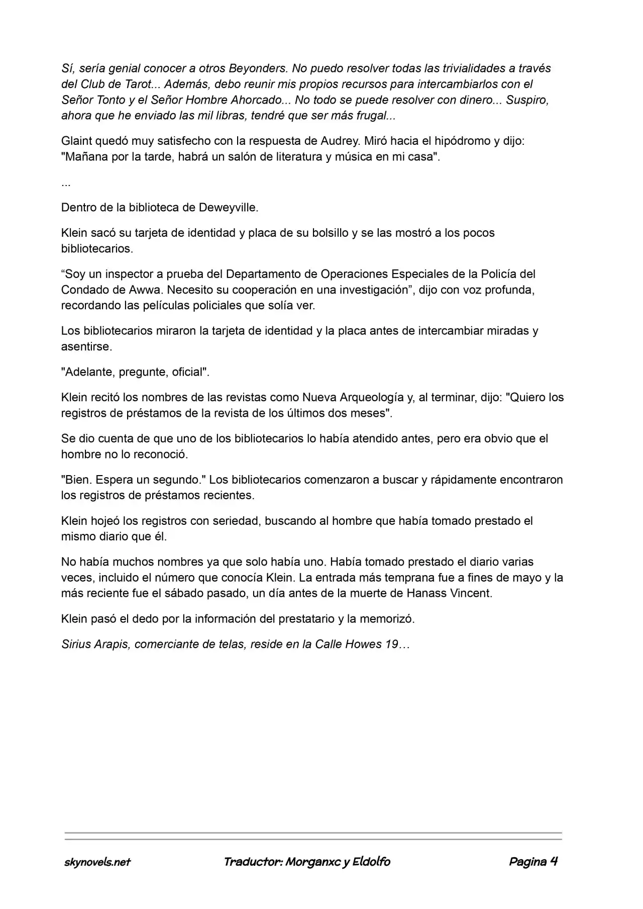 Lord Of The Mysteries (Novela) - Capítulo 102 - Página 4 - LectorTMOo