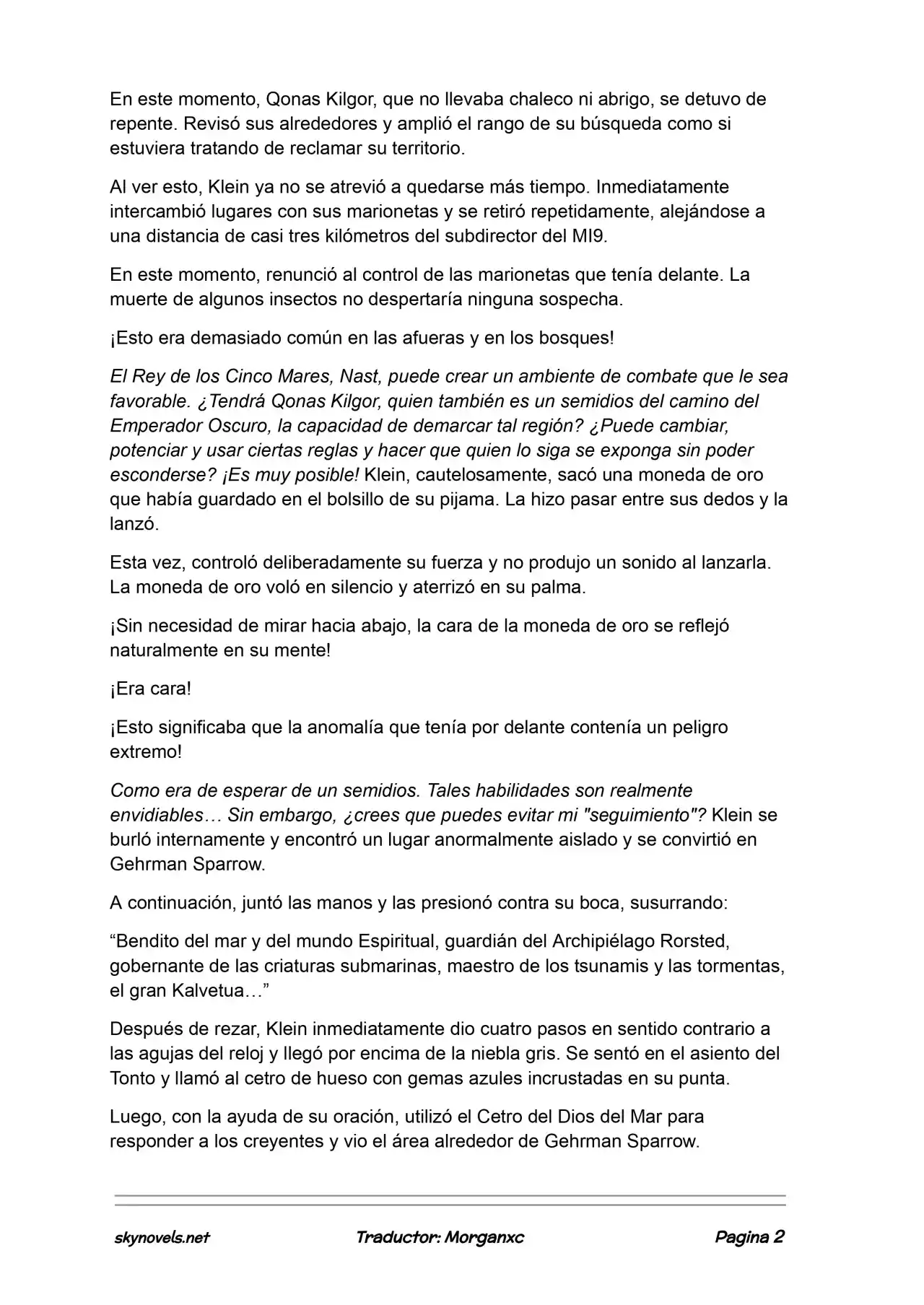 Lord Of The Mysteries (Novela) - Capítulo 1020 - Página 2 - LectorTMOo