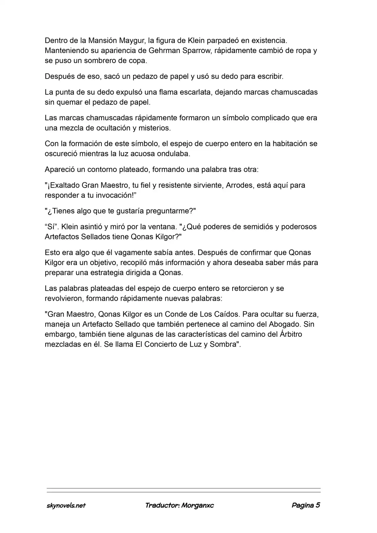 Lord Of The Mysteries (Novela) - Capítulo 1024 - Página 5 - LectorTMOo