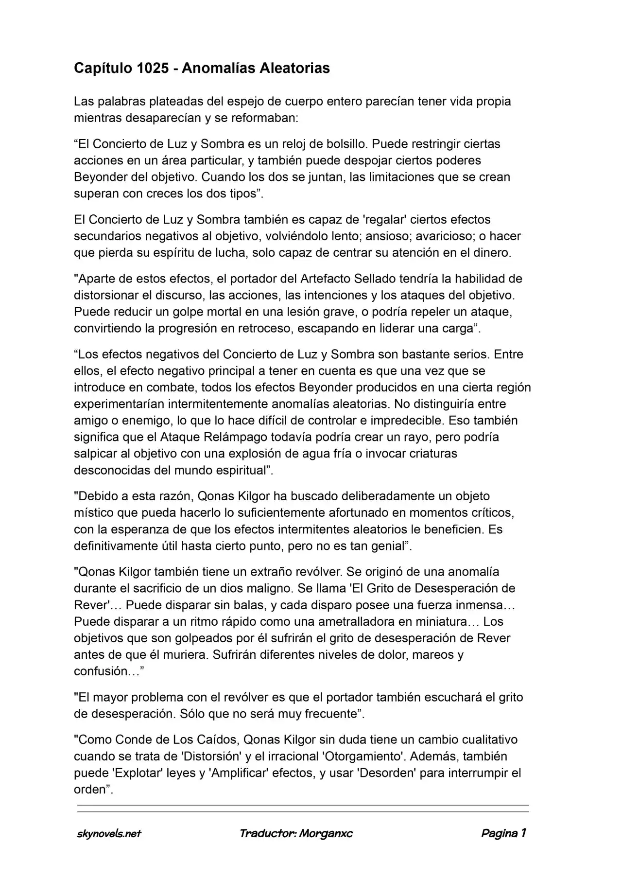 Lord Of The Mysteries (Novela) - Capítulo 1025 - Página 1 - LectorTMOo