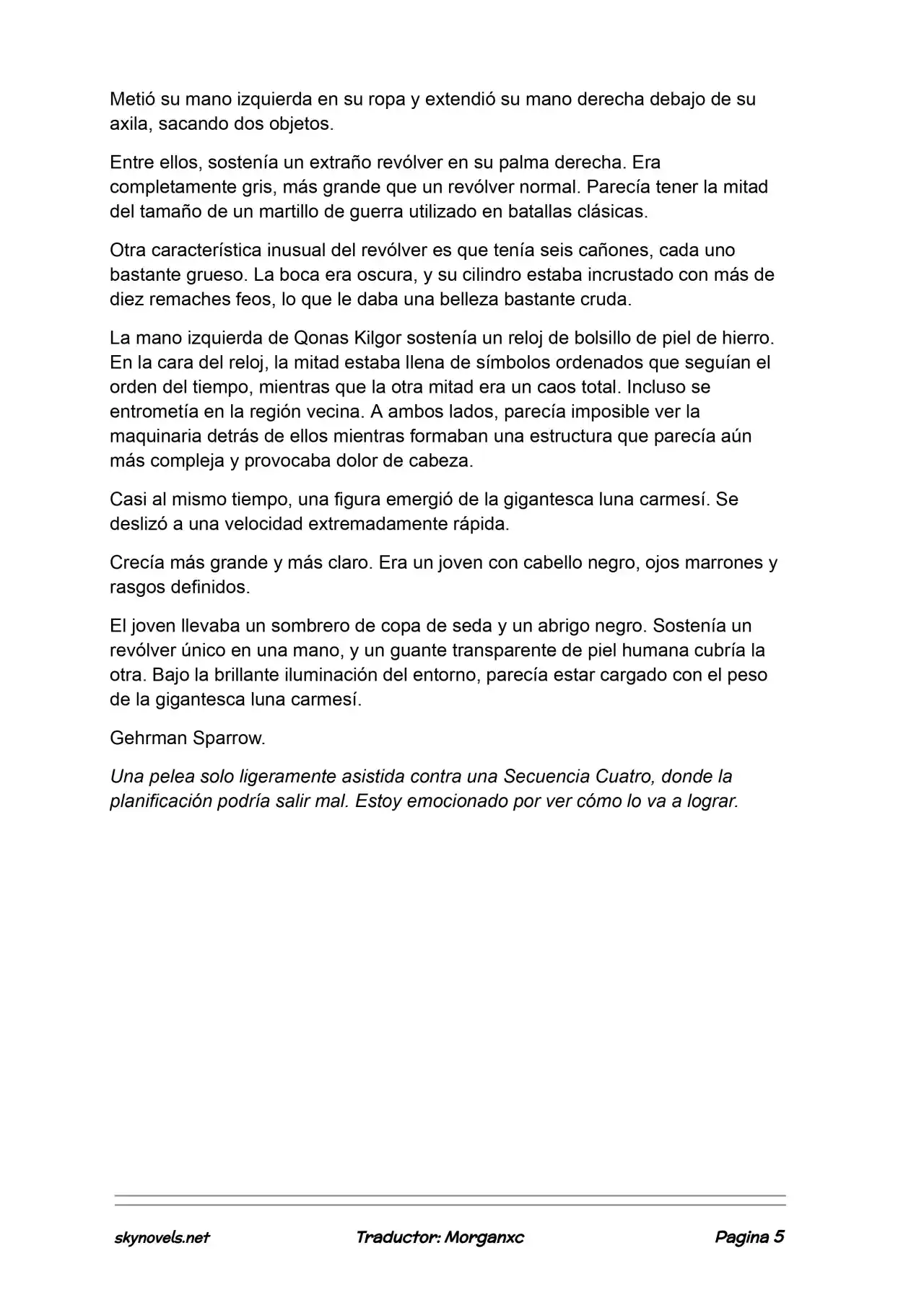 Lord Of The Mysteries (Novela) - Capítulo 1025 - Página 5 - LectorTMOo