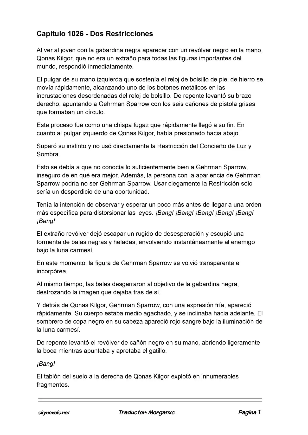 Lord Of The Mysteries (Novela) - Capítulo 1026 - Página 1 - LectorTMOo