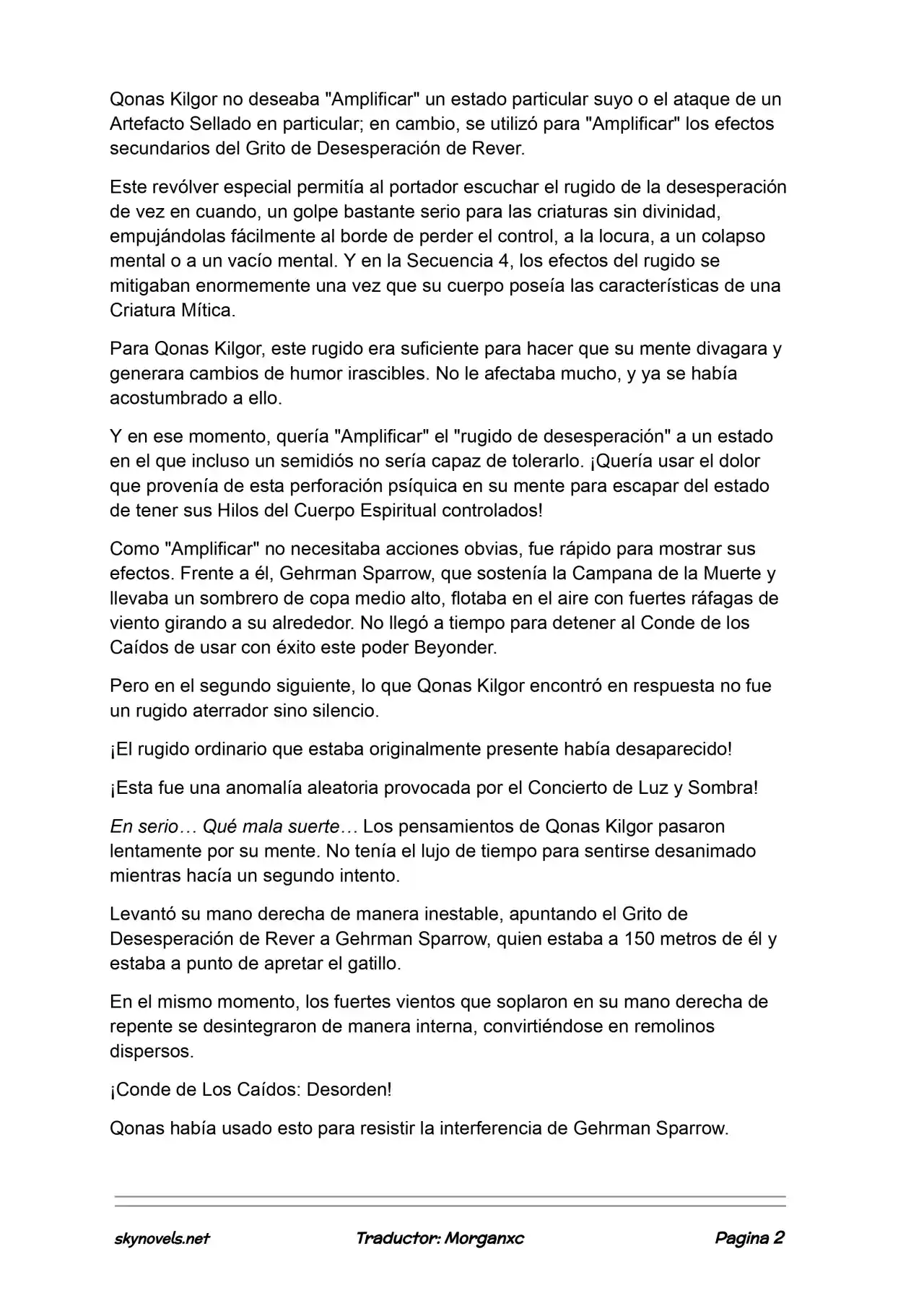 Lord Of The Mysteries (Novela) - Capítulo 1028 - Página 2 - LectorTMOo