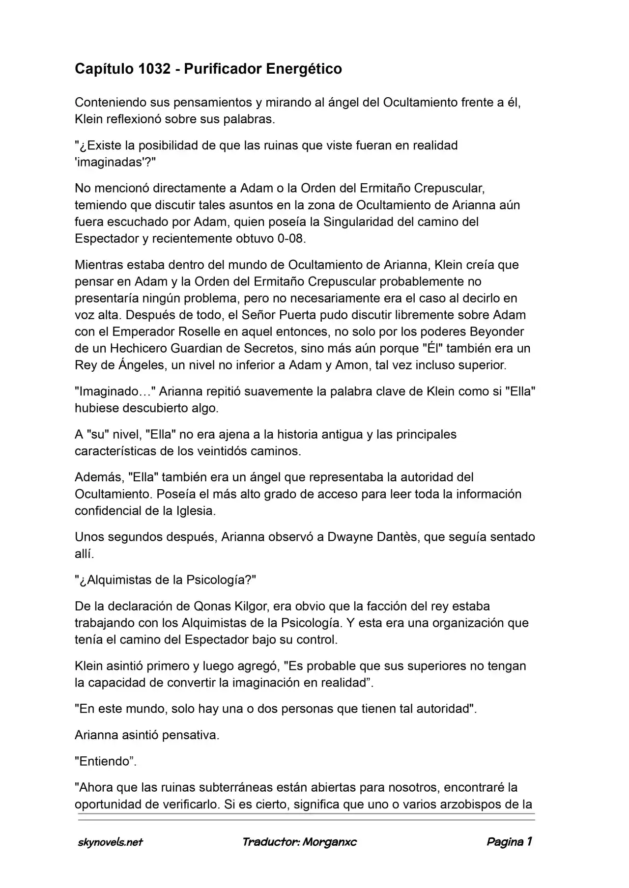 Lord Of The Mysteries (Novela) - Capítulo 1032 - Página 1 - LectorTMOo