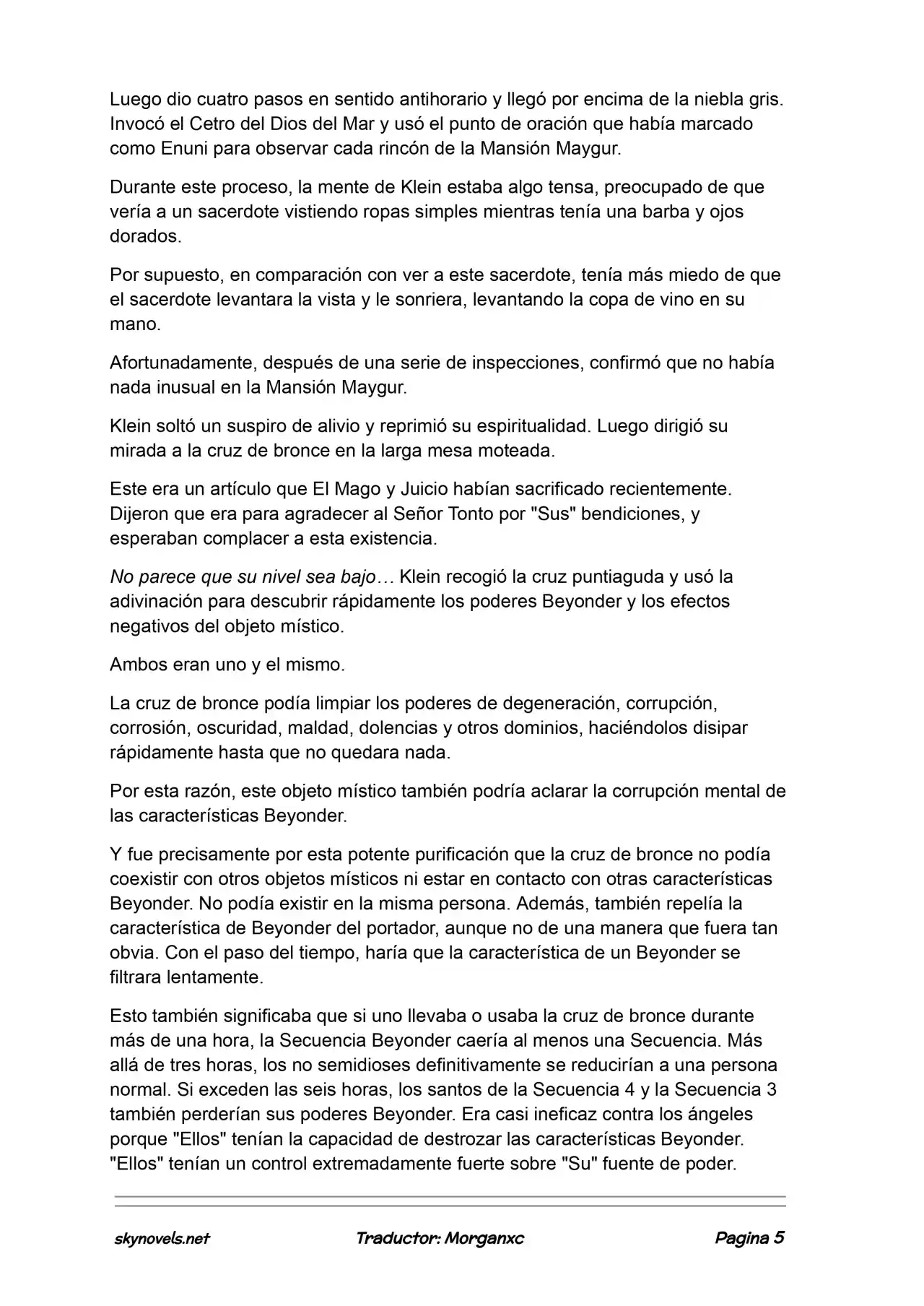 Lord Of The Mysteries (Novela) - Capítulo 1032 - Página 5 - LectorTMOo