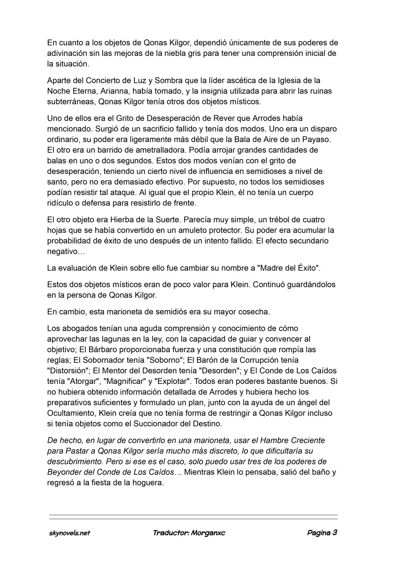Lord Of The Mysteries (Novela) - Capítulo 1033 - Página 3 - LectorTMOo