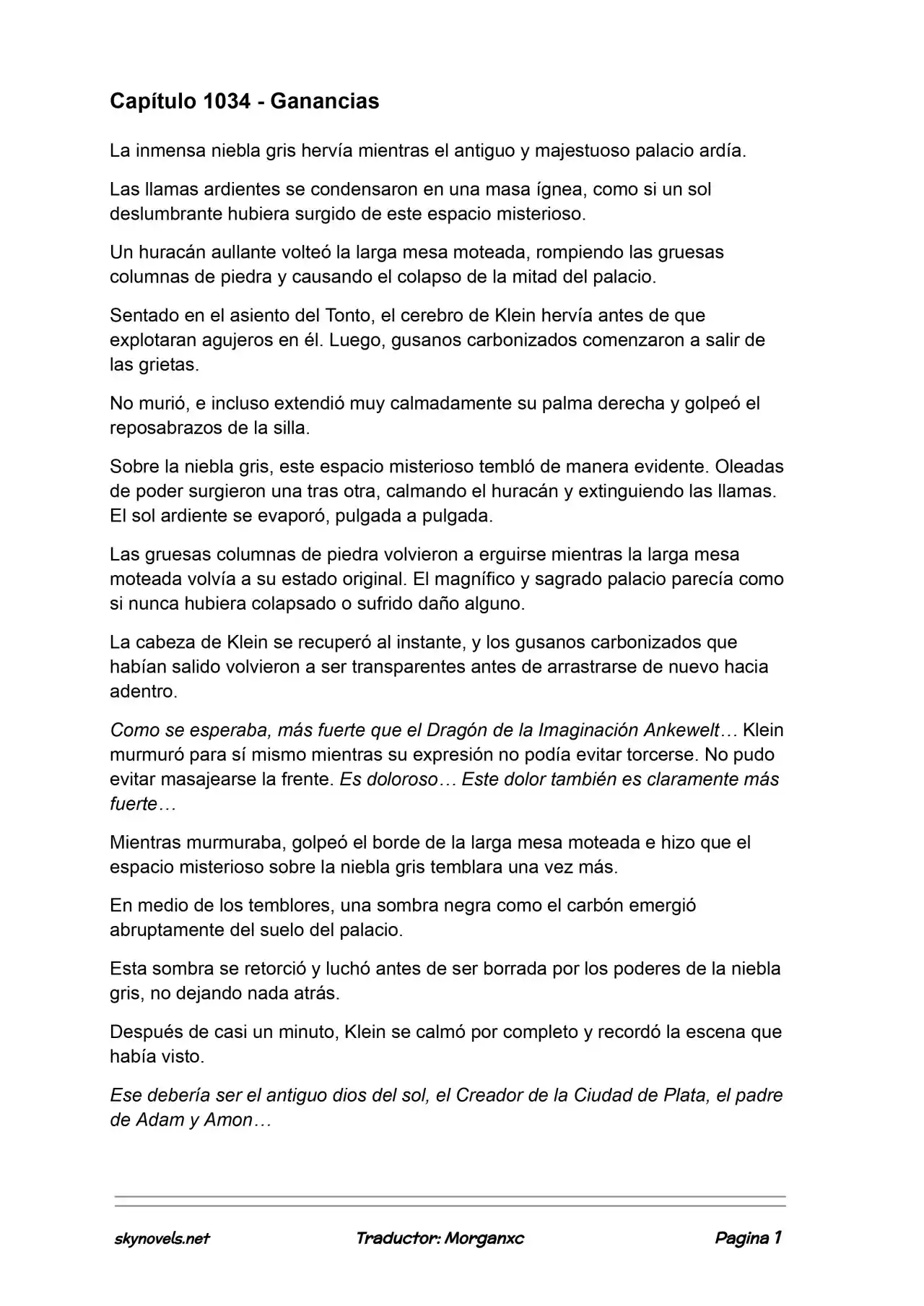 Lord Of The Mysteries (Novela) - Capítulo 1034 - Página 1 - LectorTMOo