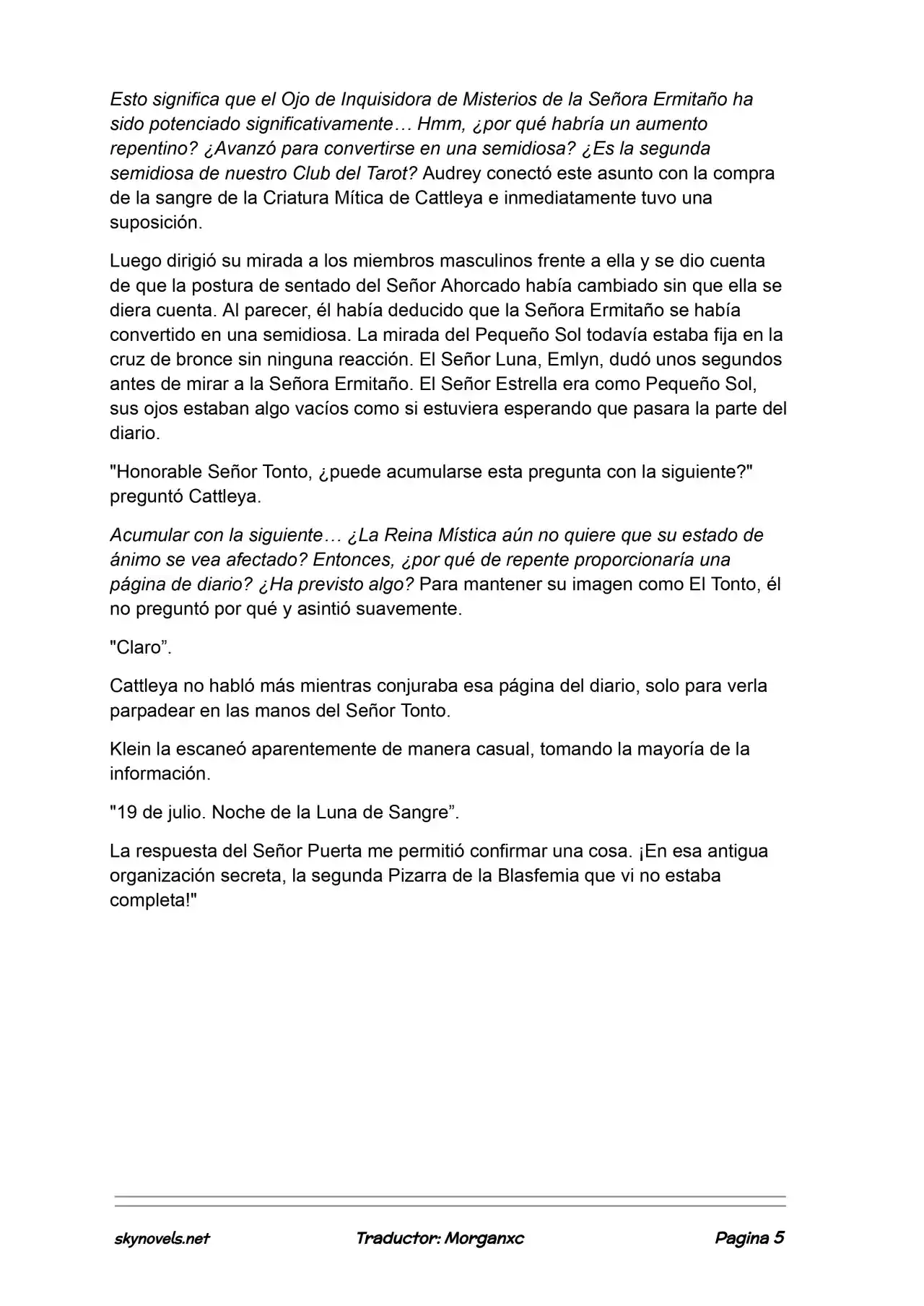 Lord Of The Mysteries (Novela) - Capítulo 1035 - Página 5 - LectorTMOo