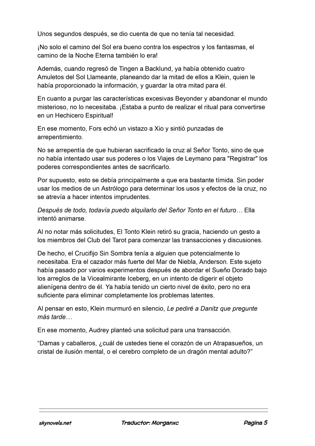 Lord Of The Mysteries (Novela) - Capítulo 1036 - Página 5 - LectorTMOo