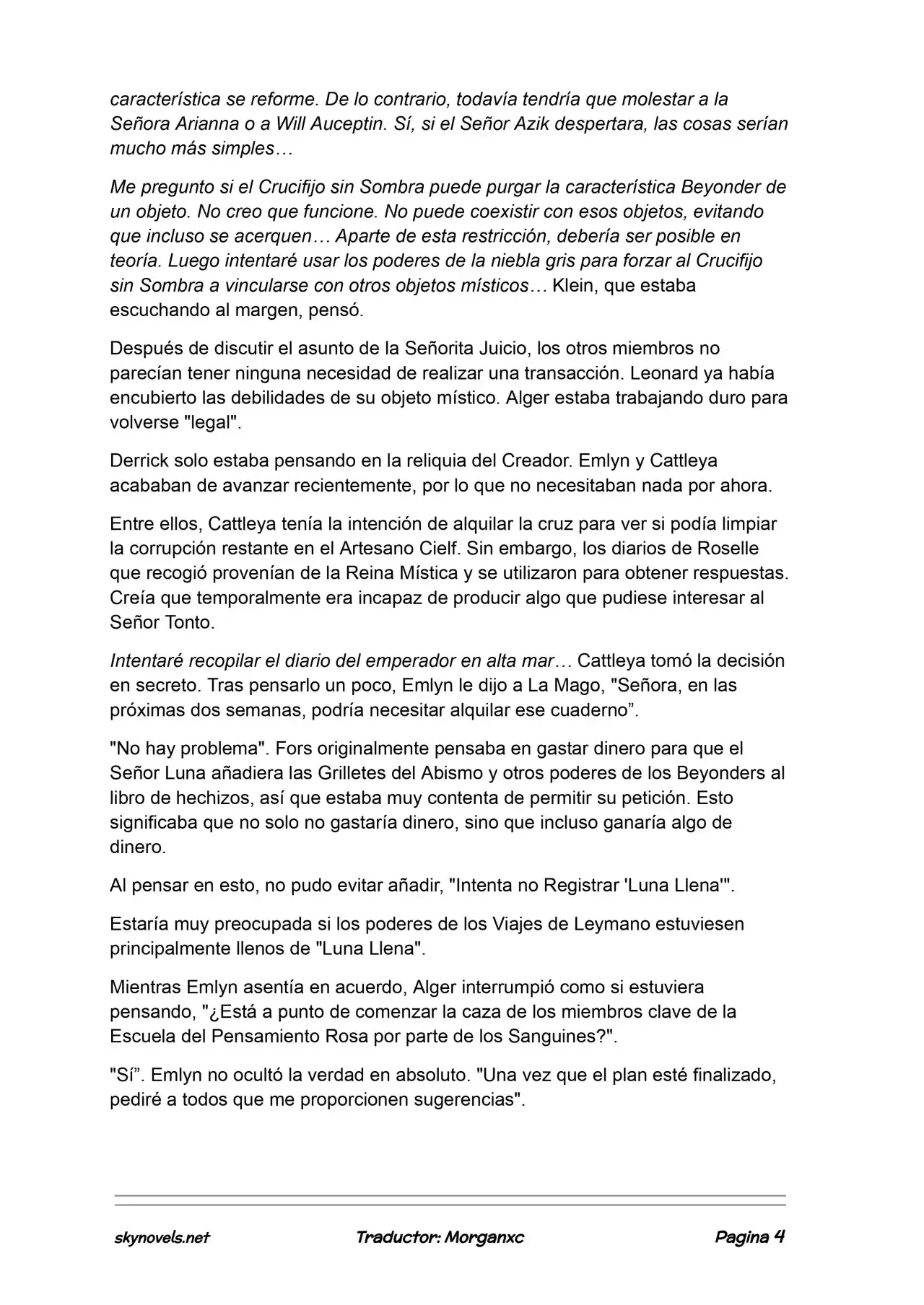 Lord Of The Mysteries (Novela) - Capítulo 1037 - Página 4 - LectorTMOo