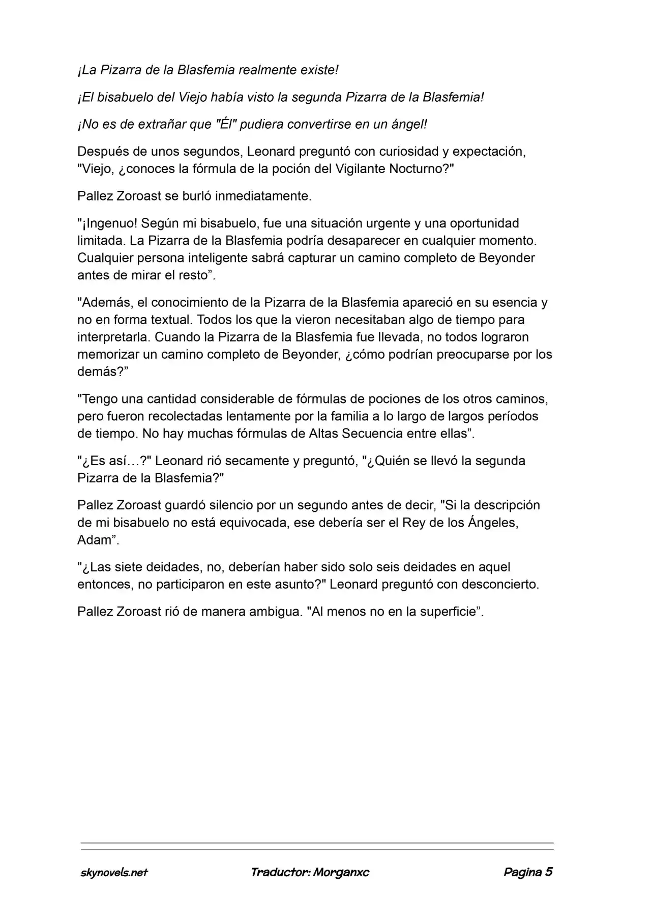 Lord Of The Mysteries (Novela) - Capítulo 1038 - Página 5 - LectorTMOo