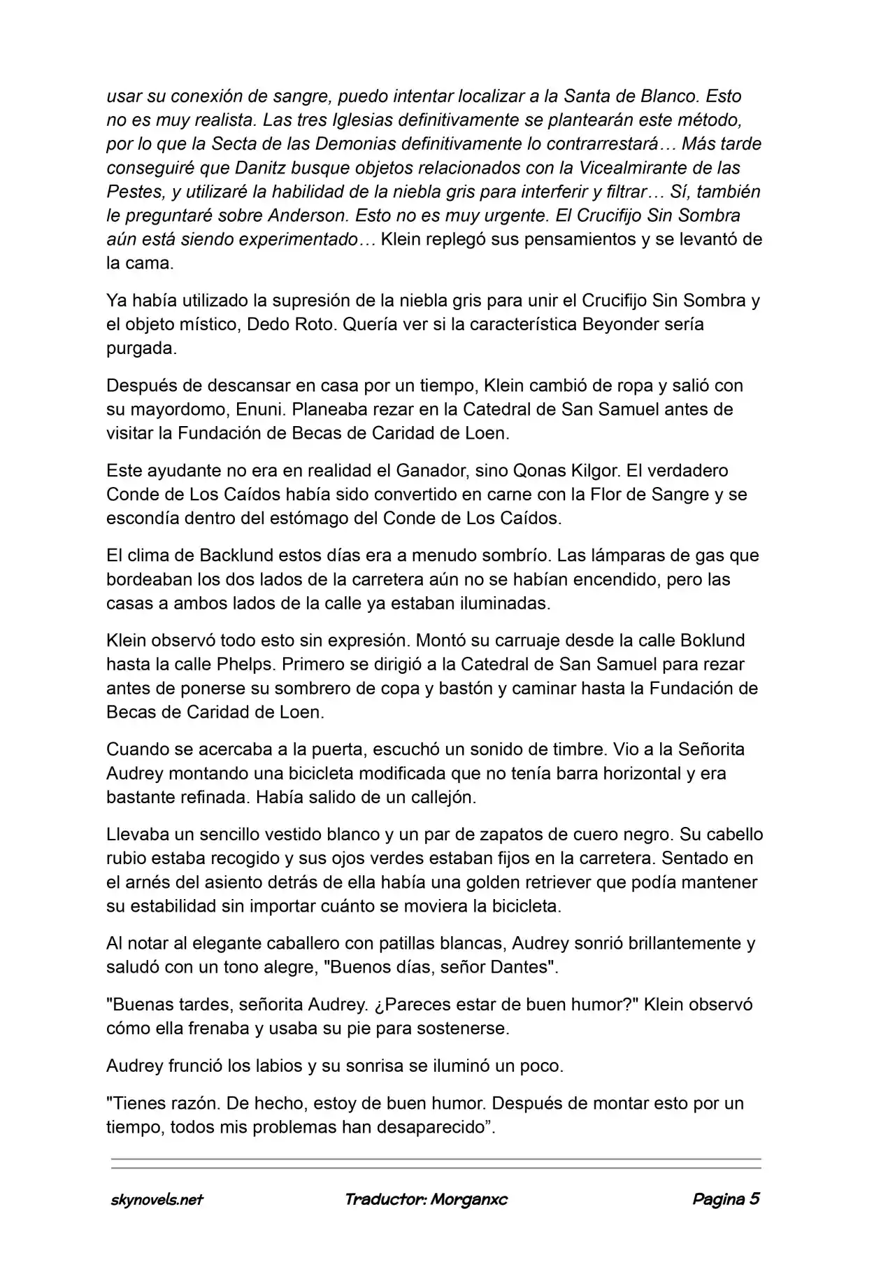 Lord Of The Mysteries (Novela) - Capítulo 1039 - Página 5 - LectorTMOo