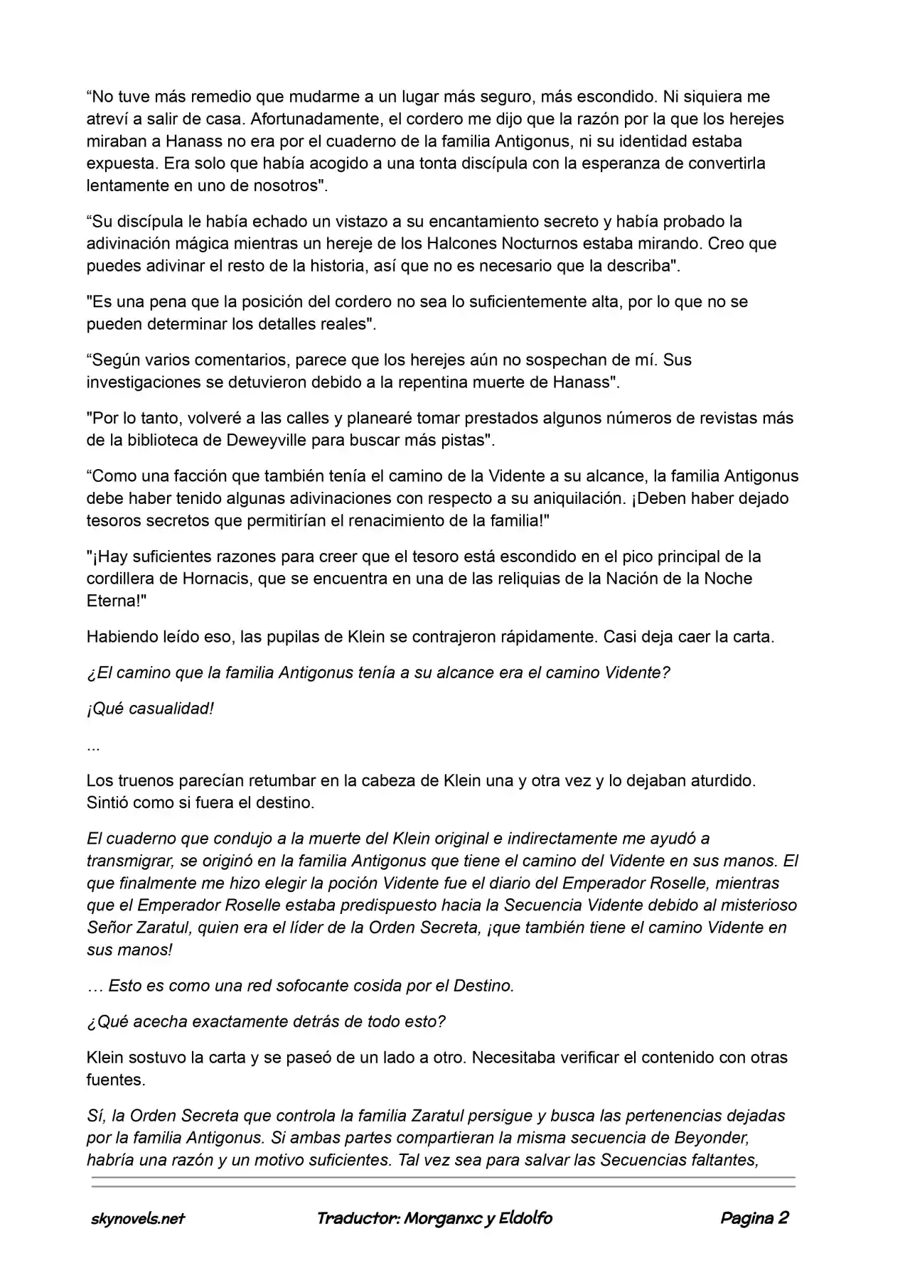 Lord Of The Mysteries (Novela) - Capítulo 104 - Página 2 - LectorTMOo