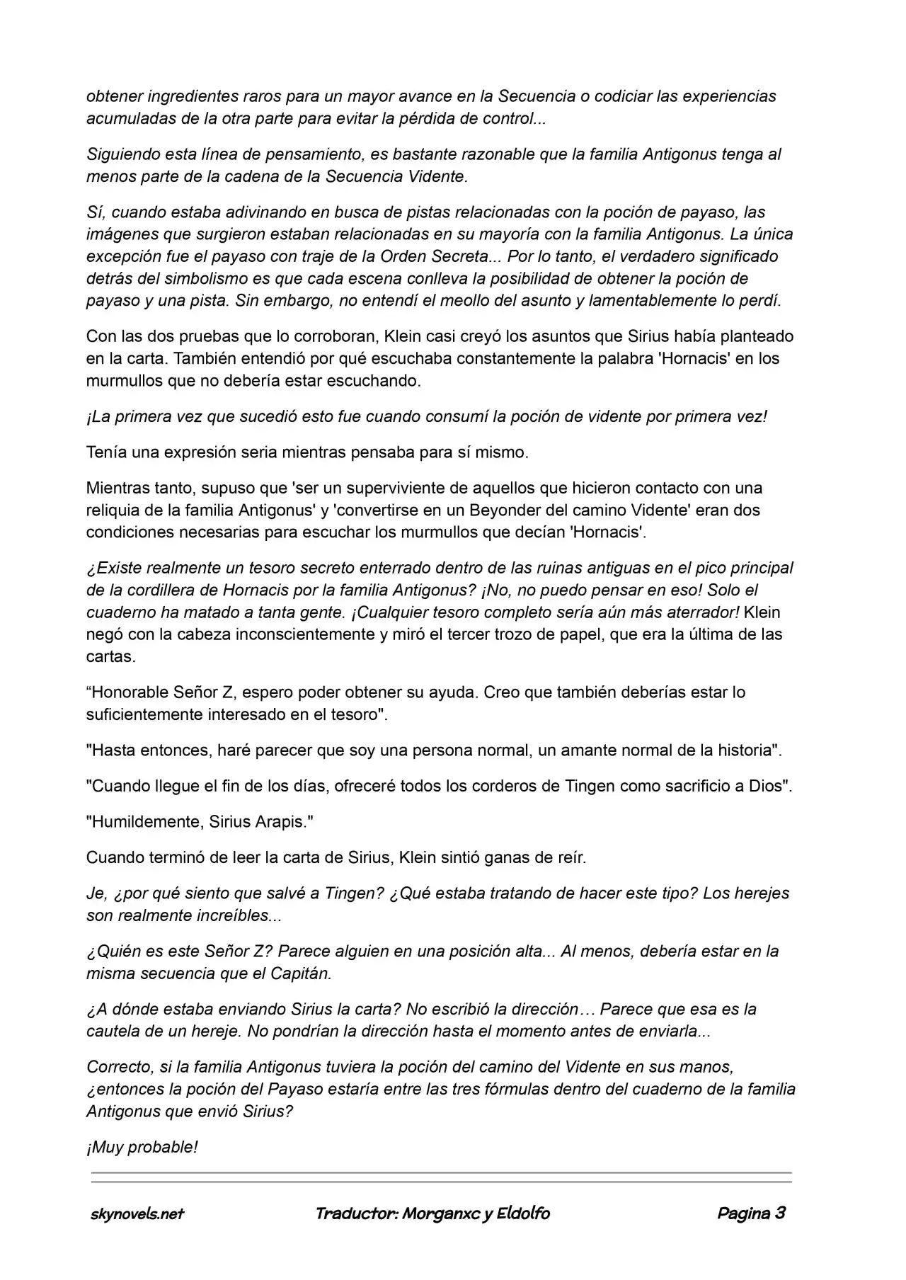 Lord Of The Mysteries (Novela) - Capítulo 104 - Página 3 - LectorTMOo