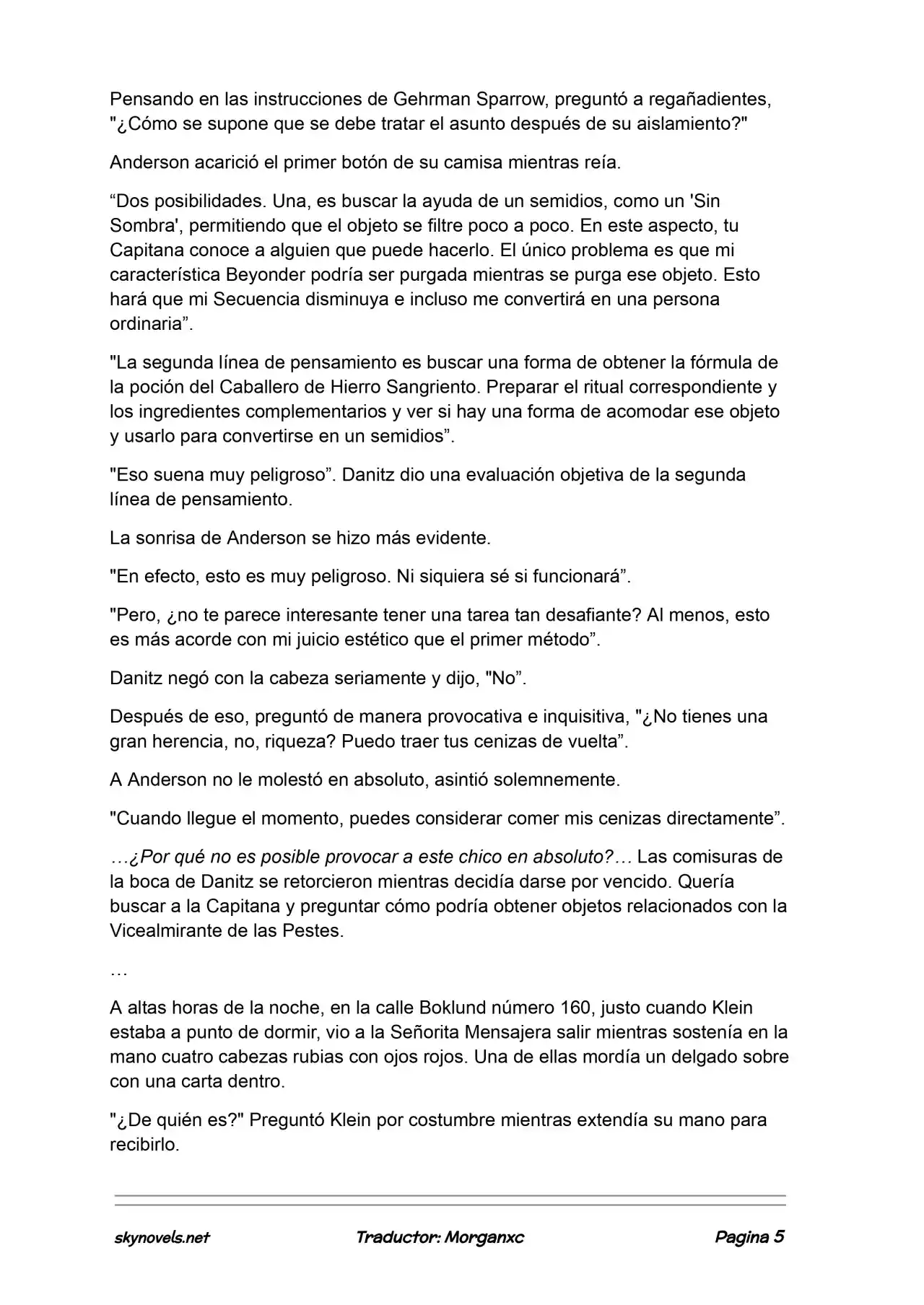 Lord Of The Mysteries (Novela) - Capítulo 1040 - Página 5 - LectorTMOo