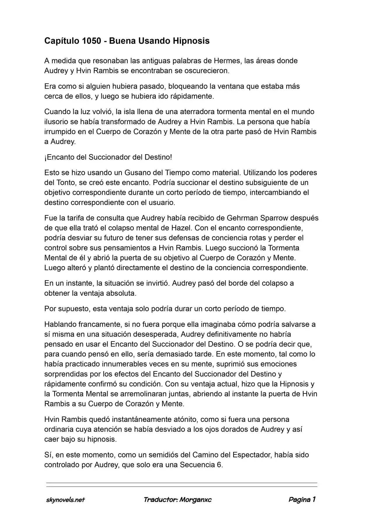 Lord Of The Mysteries (Novela) - Capítulo 1050 - Página 1 - LectorTMOo
