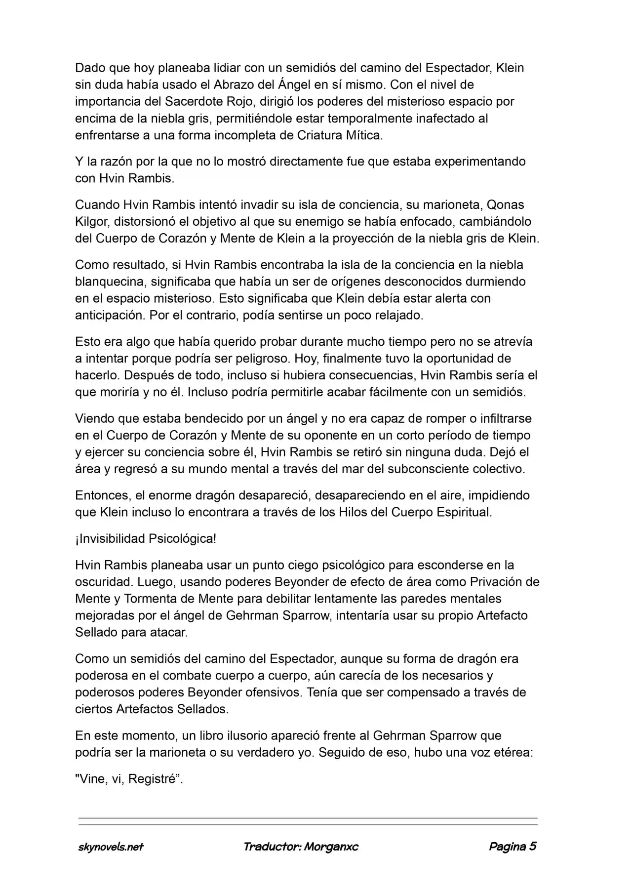 Lord Of The Mysteries (Novela) - Capítulo 1051 - Página 5 - LectorTMOo