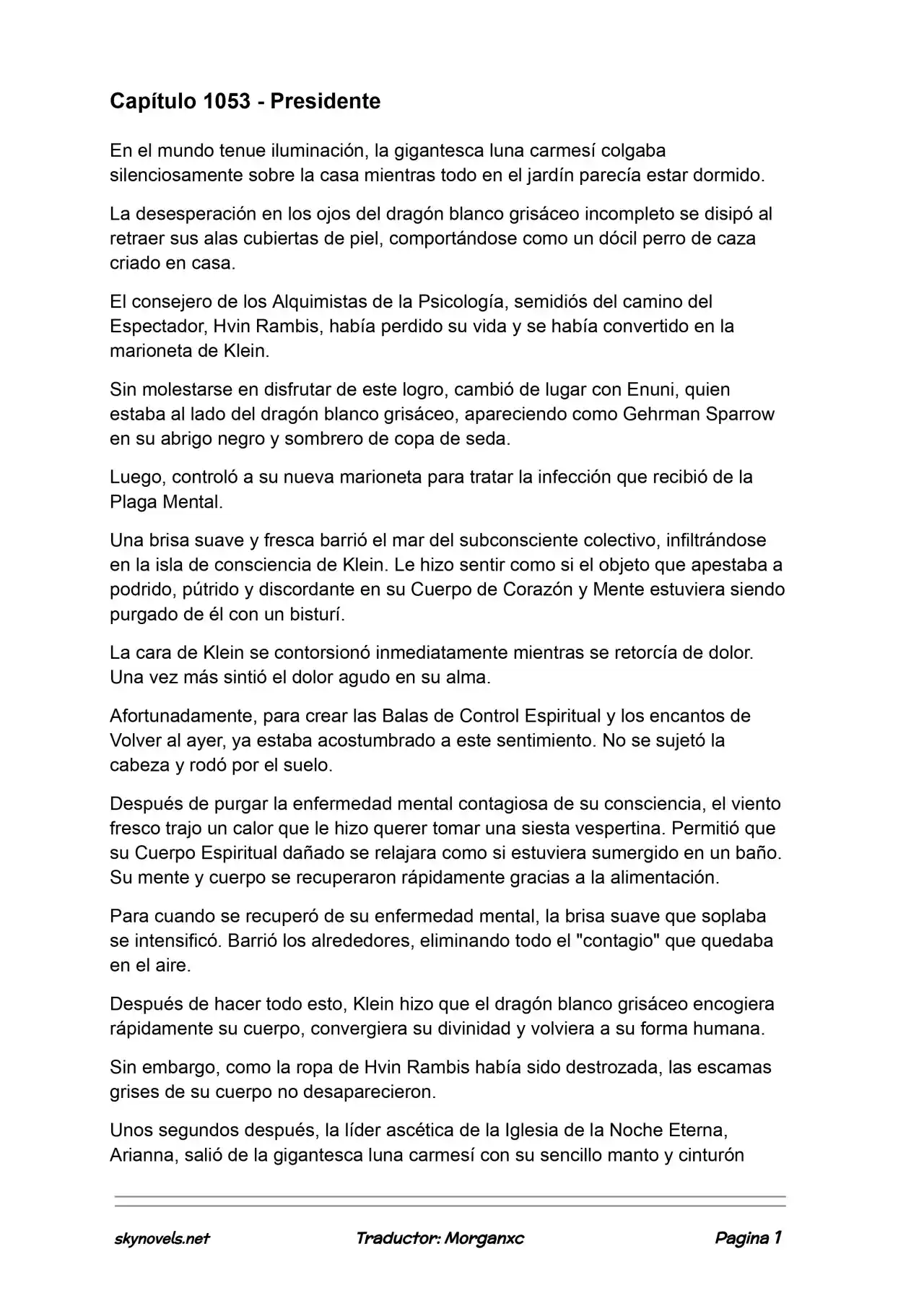 Lord Of The Mysteries (Novela) - Capítulo 1053 - Página 1 - LectorTMOo