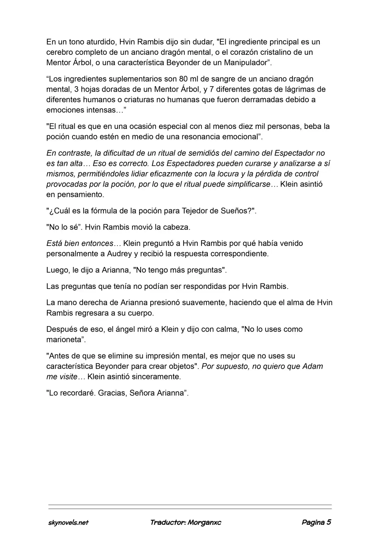 Lord Of The Mysteries (Novela) - Capítulo 1053 - Página 5 - LectorTMOo