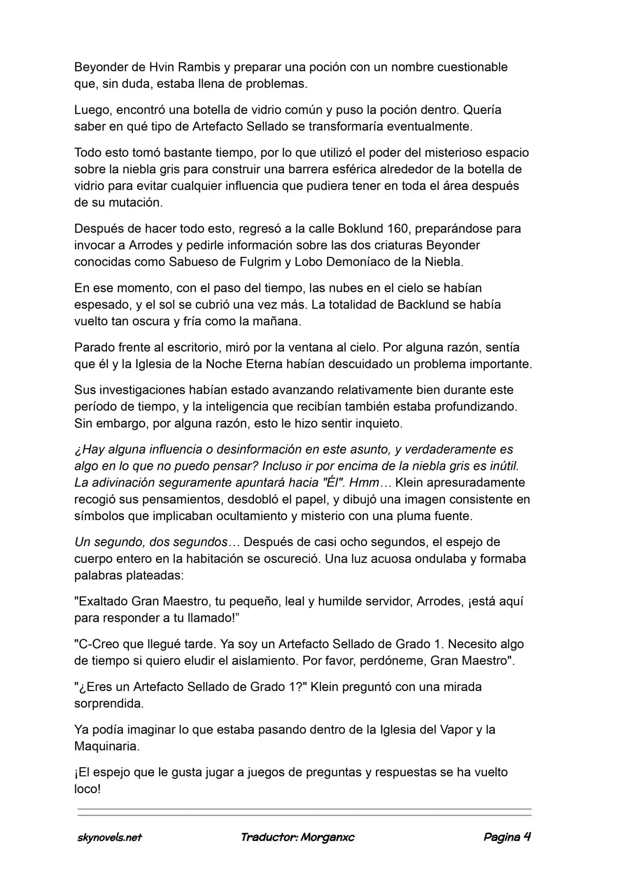 Lord Of The Mysteries (Novela) - Capítulo 1055 - Página 4 - LectorTMOo