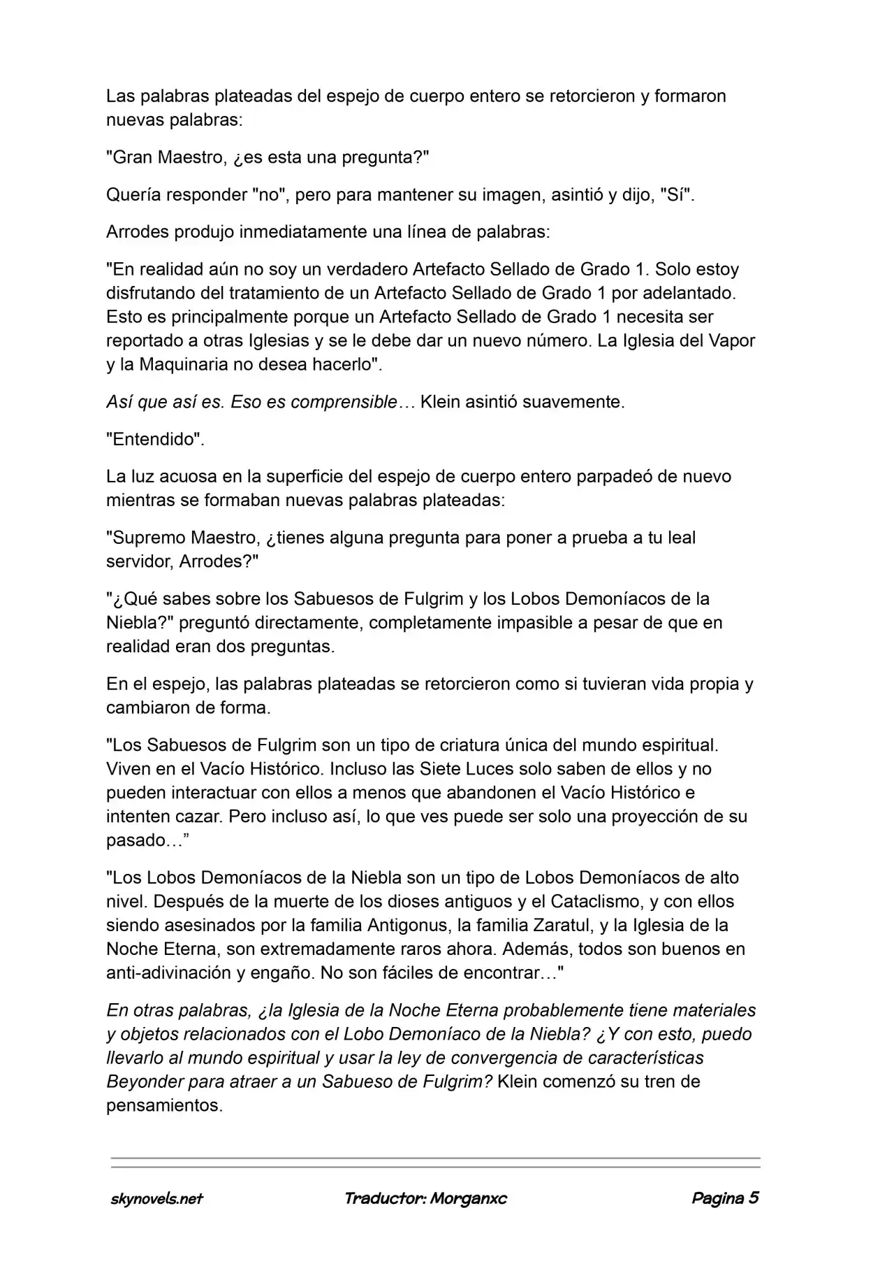 Lord Of The Mysteries (Novela) - Capítulo 1055 - Página 5 - LectorTMOo