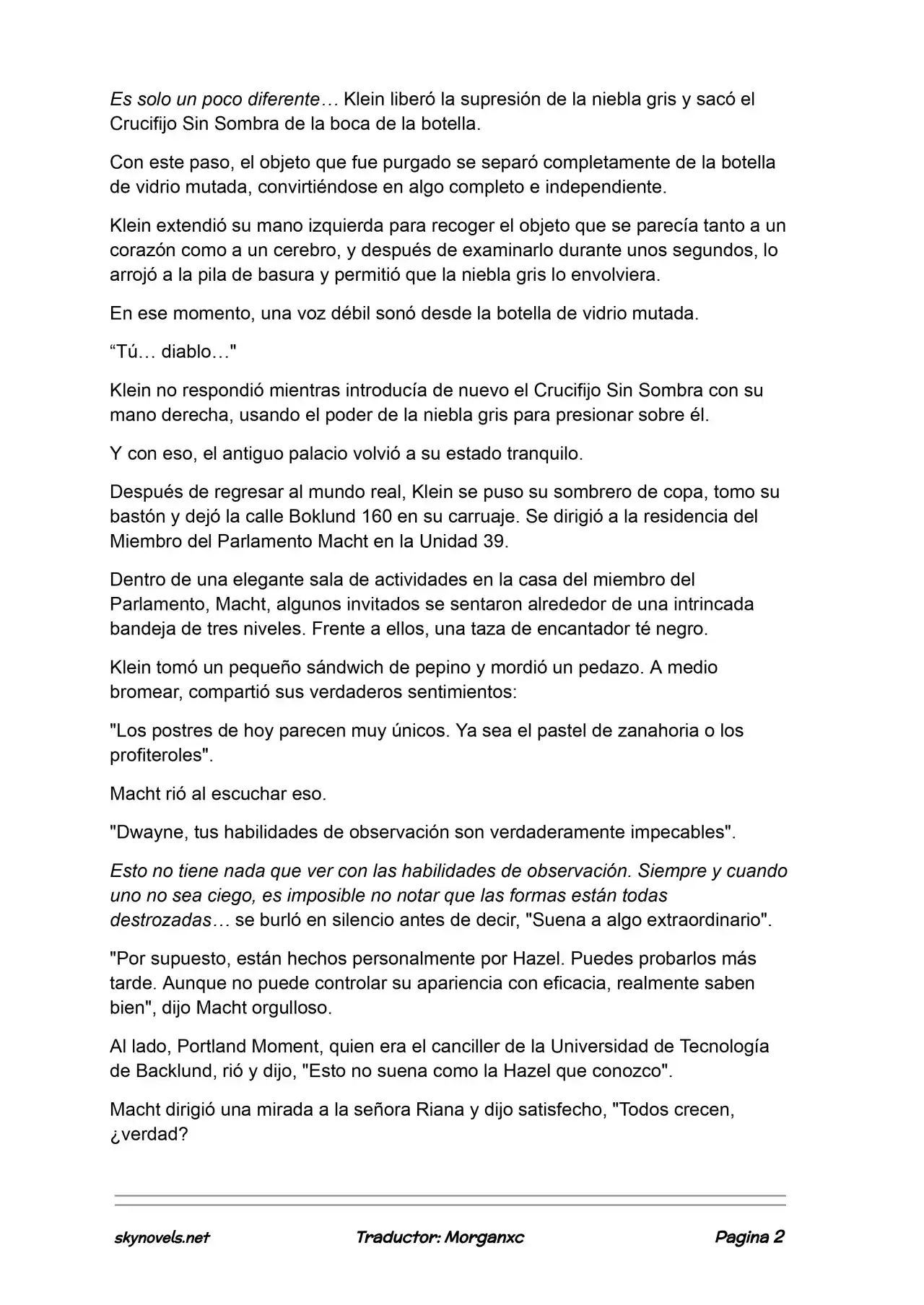 Lord Of The Mysteries (Novela) - Capítulo 1057 - Página 2 - LectorTMOo