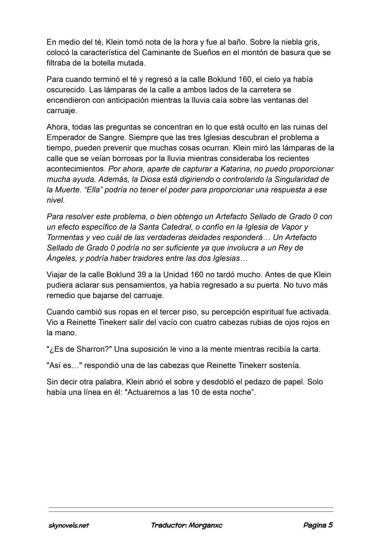 Lord Of The Mysteries (Novela) - Capítulo 1057 - Página 5 - LectorTMOo