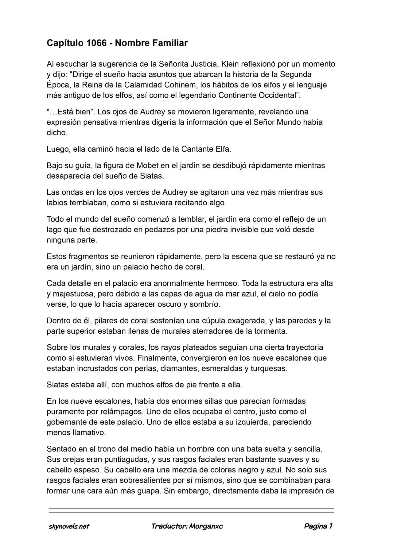 Lord Of The Mysteries (Novela) - Capítulo 1066 - Página 1 - LectorTMOo