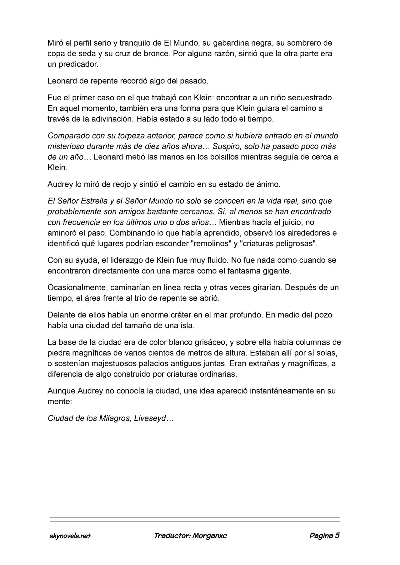 Lord Of The Mysteries (Novela) - Capítulo 1069 - Página 5 - LectorTMOo