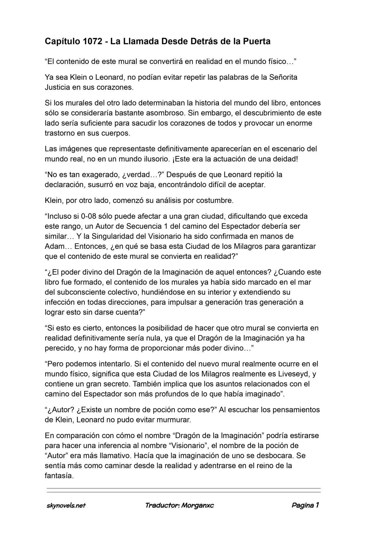 Lord Of The Mysteries (Novela) - Capítulo 1072 - Página 1 - LectorTMOo