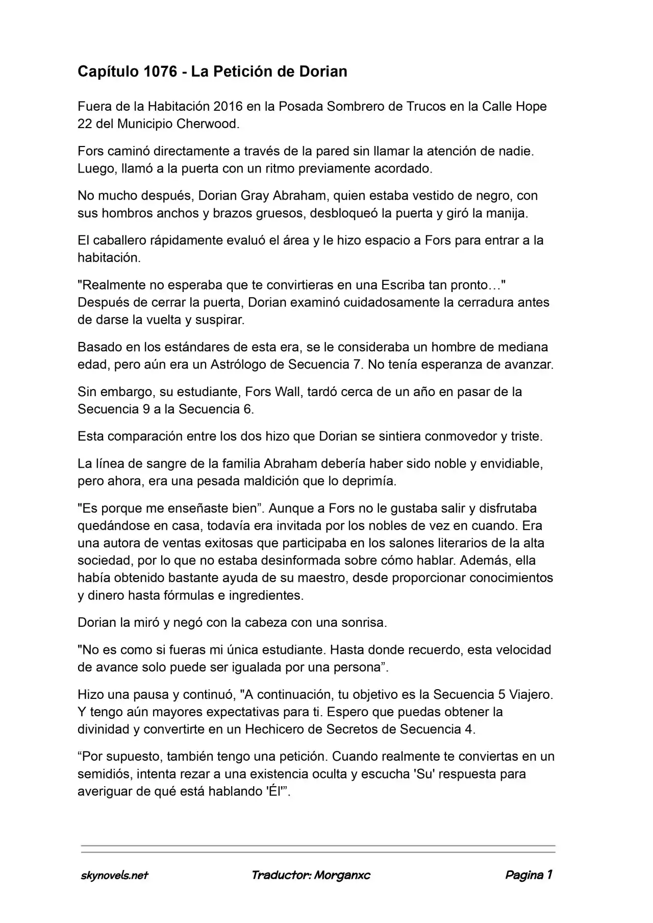 Lord Of The Mysteries (Novela) - Capítulo 1076 - Página 1 - LectorTMOo