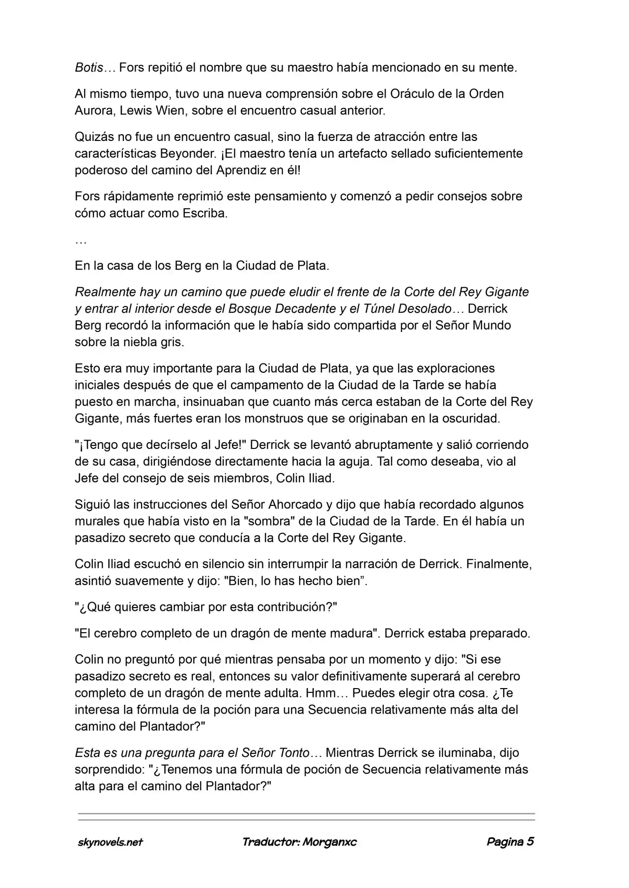 Lord Of The Mysteries (Novela) - Capítulo 1076 - Página 5 - LectorTMOo