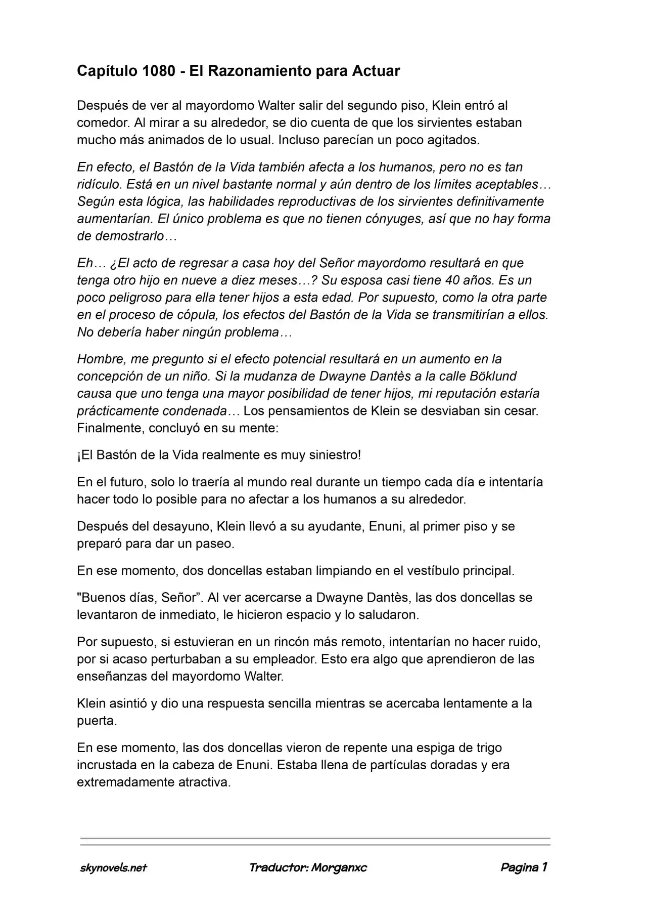 Lord Of The Mysteries (Novela) - Capítulo 1080 - Página 1 - LectorTMOo