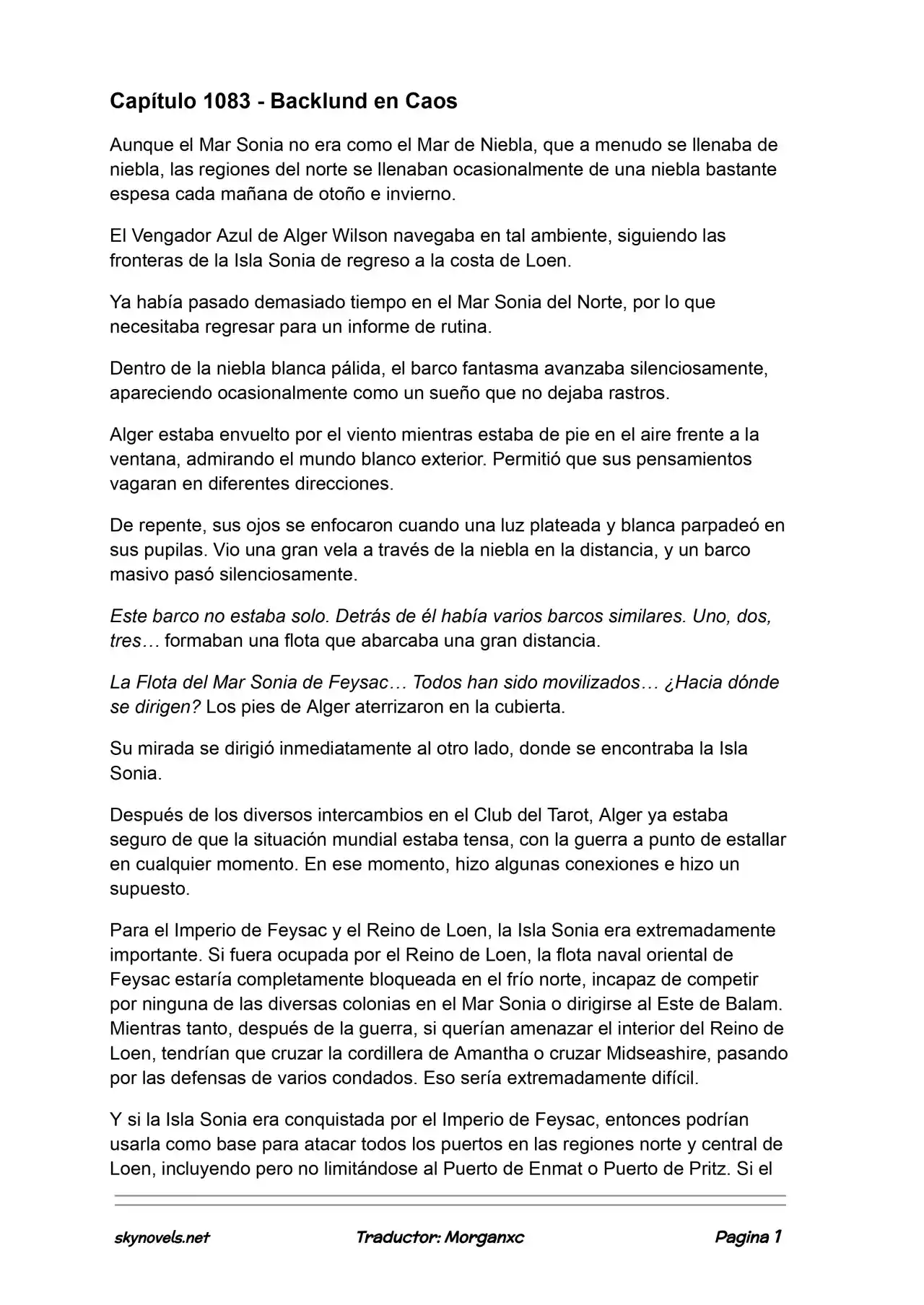 Lord Of The Mysteries (Novela) - Capítulo 1083 - Página 1 - LectorTMOo