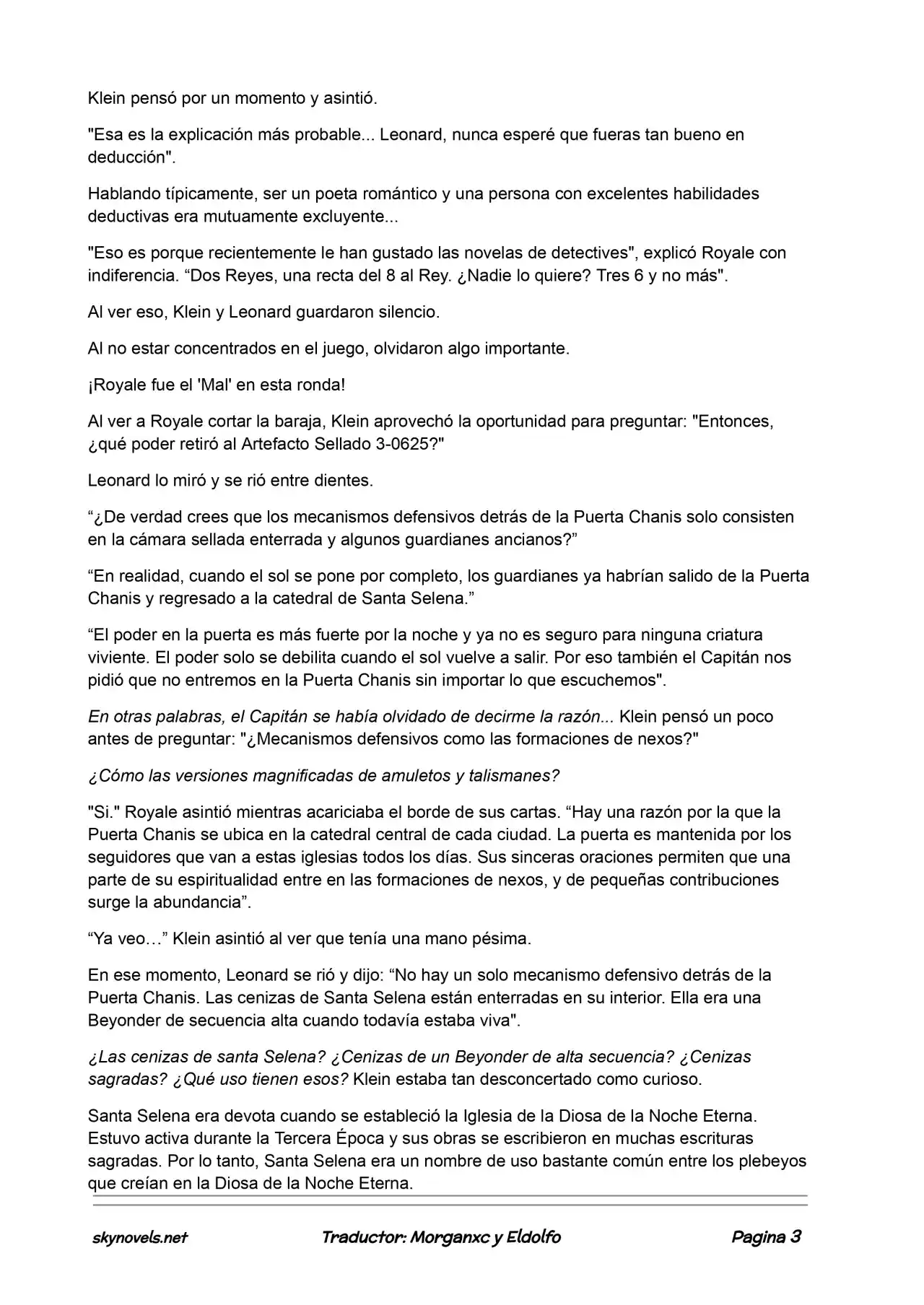 Lord Of The Mysteries (Novela) - Capítulo 109 - Página 3 - LectorTMOo