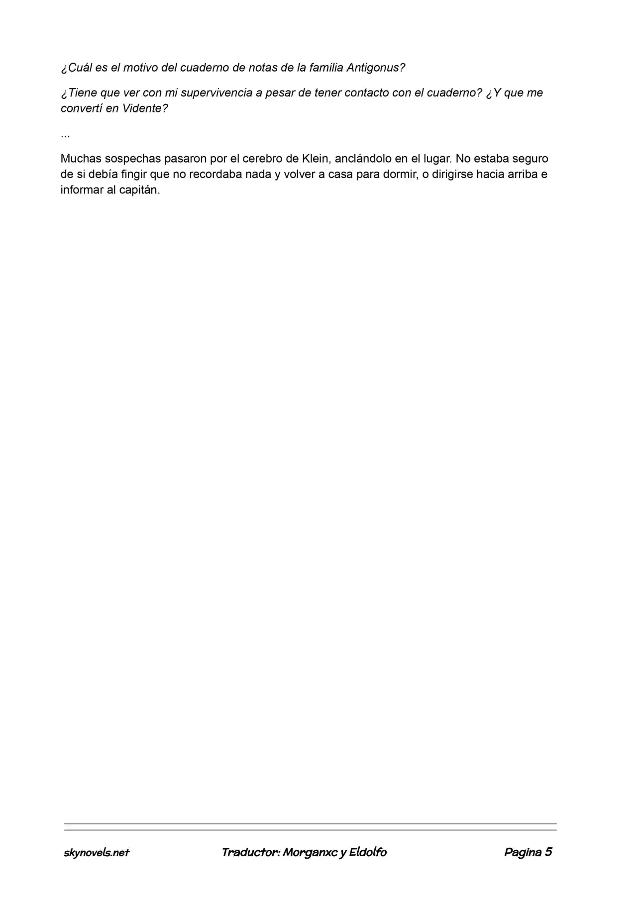 Lord Of The Mysteries (Novela) - Capítulo 109 - Página 5 - LectorTMOo