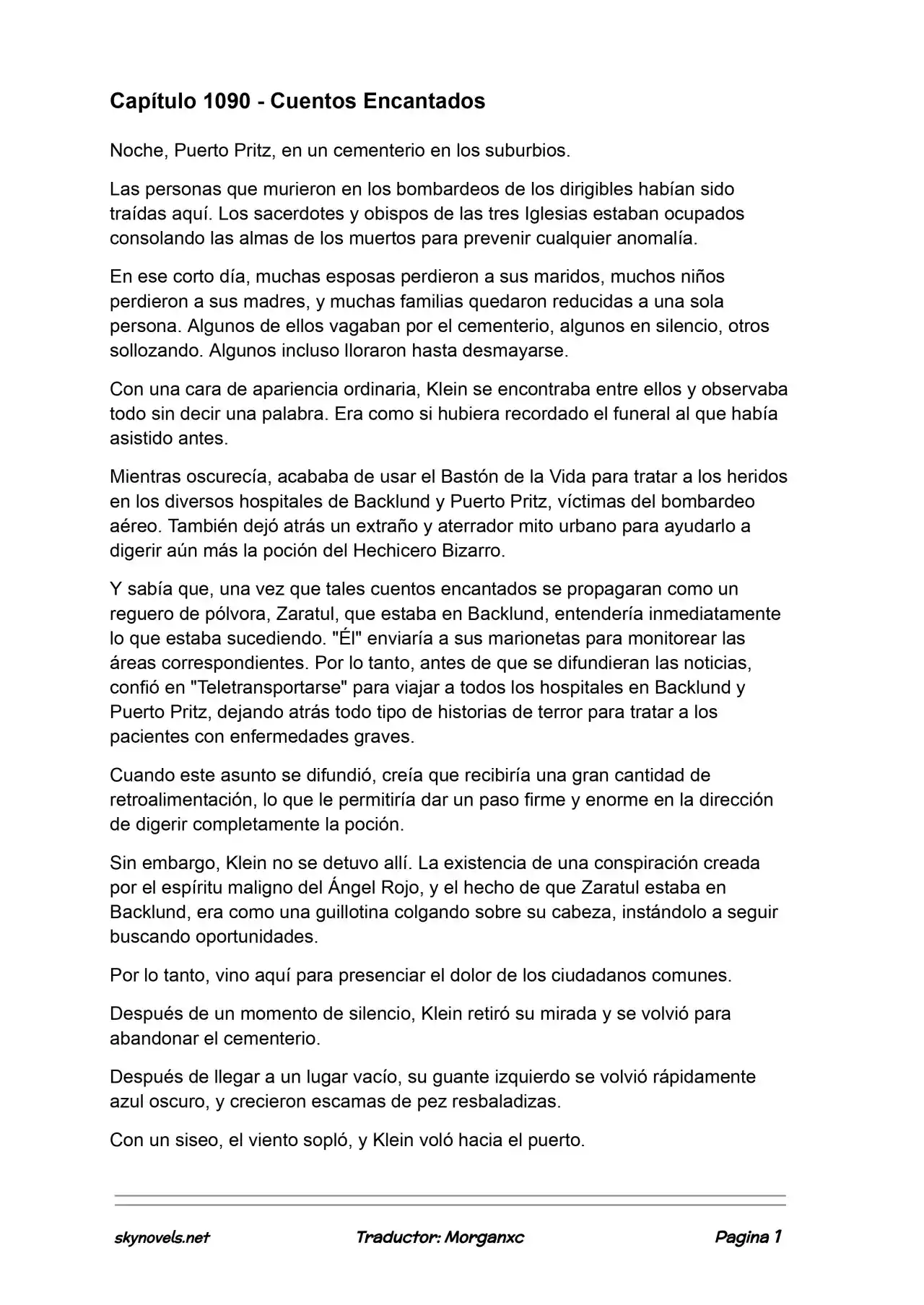 Lord Of The Mysteries (Novela) - Capítulo 1090 - Página 1 - LectorTMOo