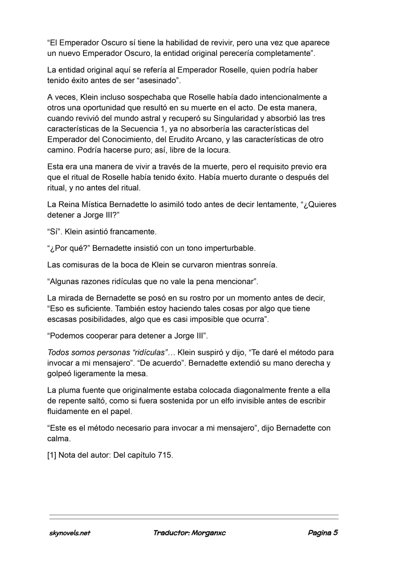 Lord Of The Mysteries (Novela) - Capítulo 1092 - Página 5 - LectorTMOo