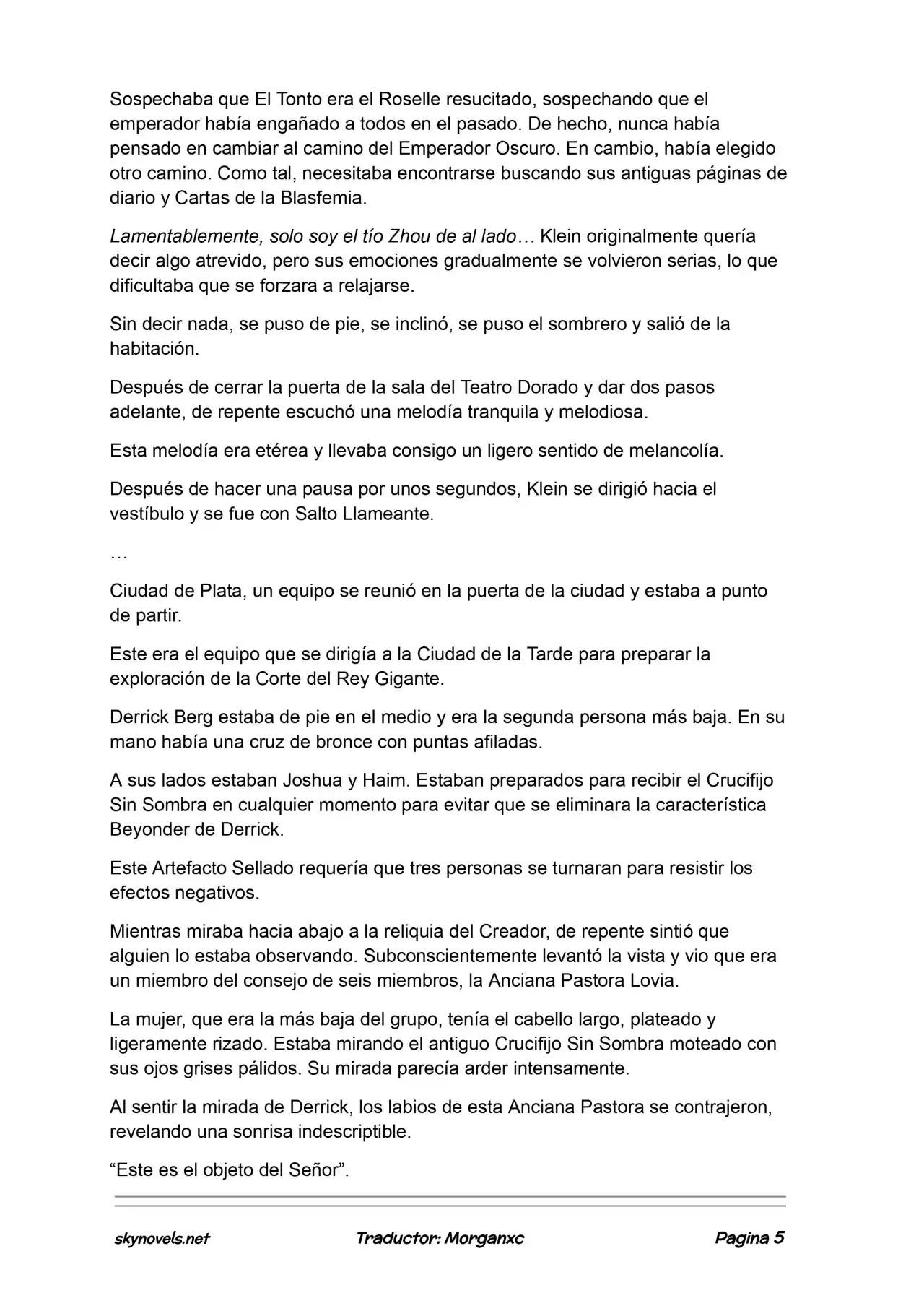 Lord Of The Mysteries (Novela) - Capítulo 1093 - Página 5 - LectorTMOo