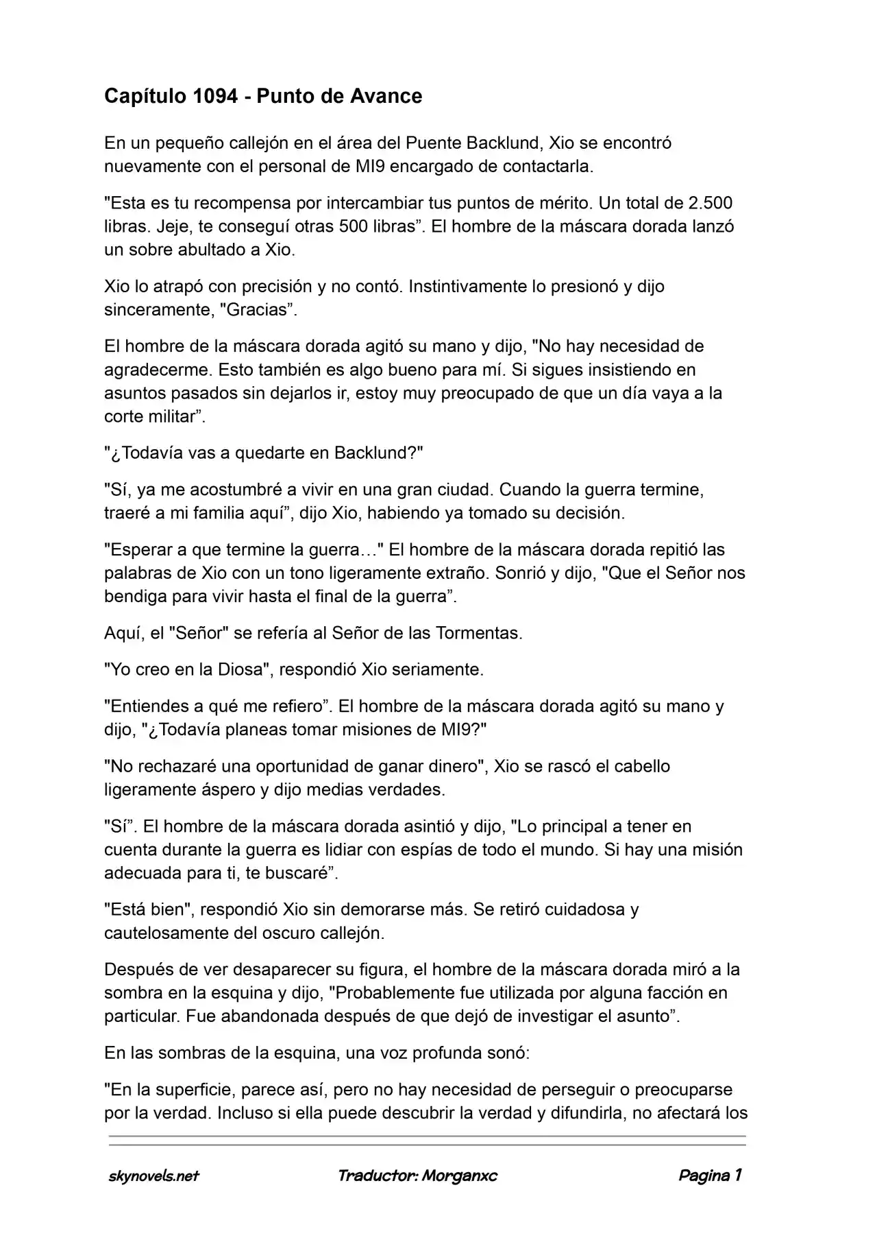 Lord Of The Mysteries (Novela) - Capítulo 1094 - Página 1 - LectorTMOo