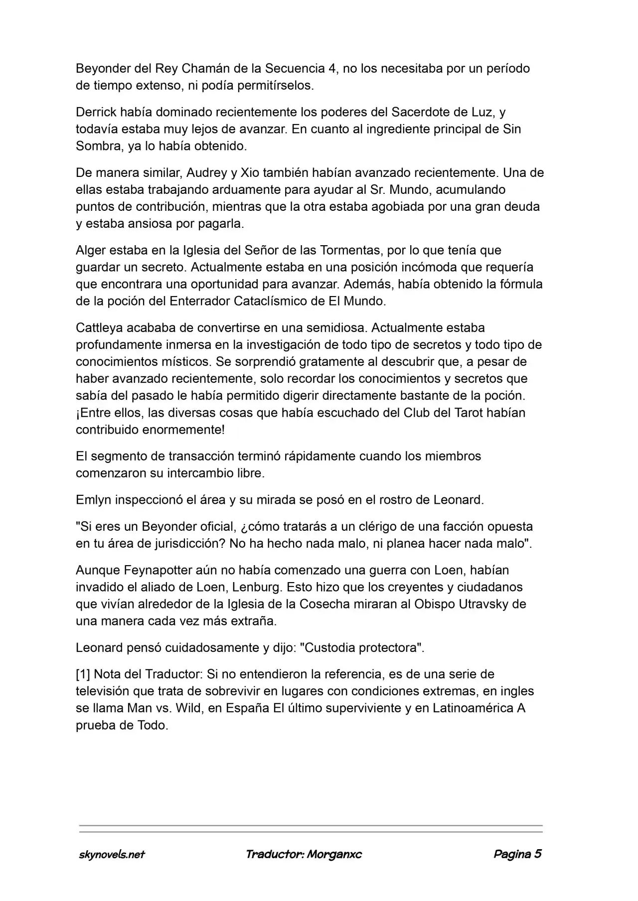 Lord Of The Mysteries (Novela) - Capítulo 1101 - Página 5 - LectorTMOo
