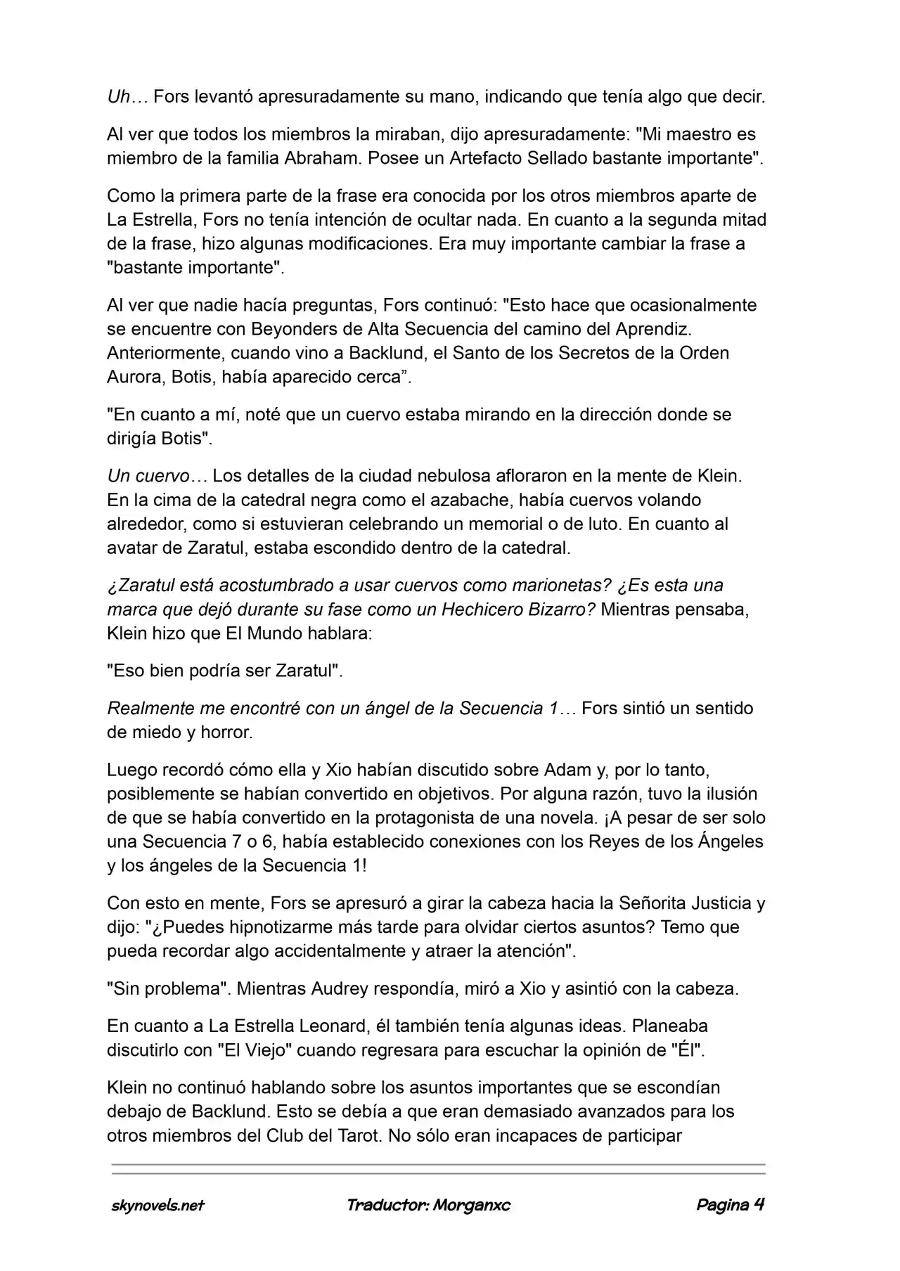 Lord Of The Mysteries (Novela) - Capítulo 1102 - Página 4 - LectorTMOo