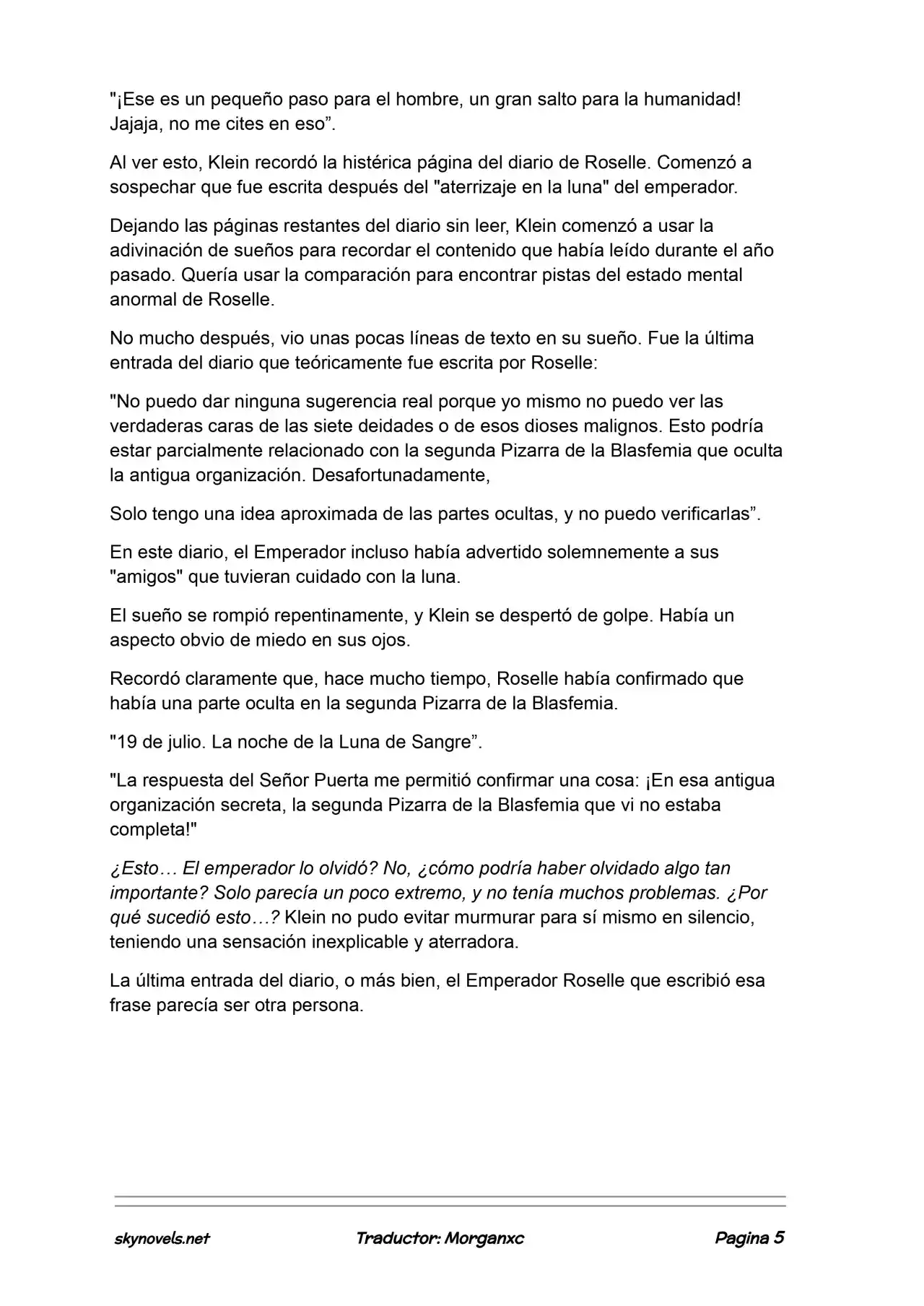 Lord Of The Mysteries (Novela) - Capítulo 1104 - Página 5 - LectorTMOo