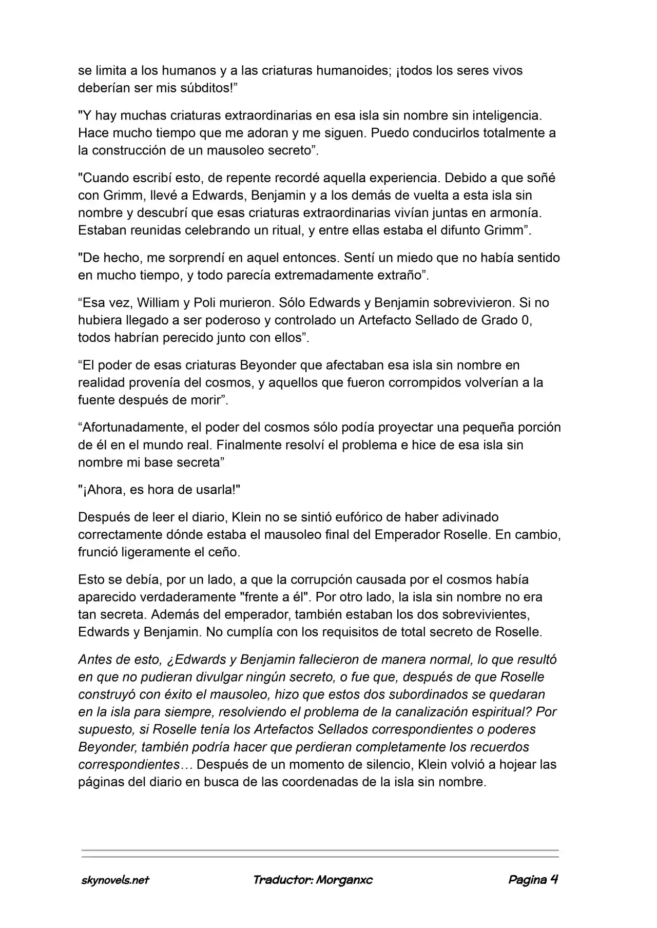 Lord Of The Mysteries (Novela) - Capítulo 1105 - Página 4 - LectorTMOo