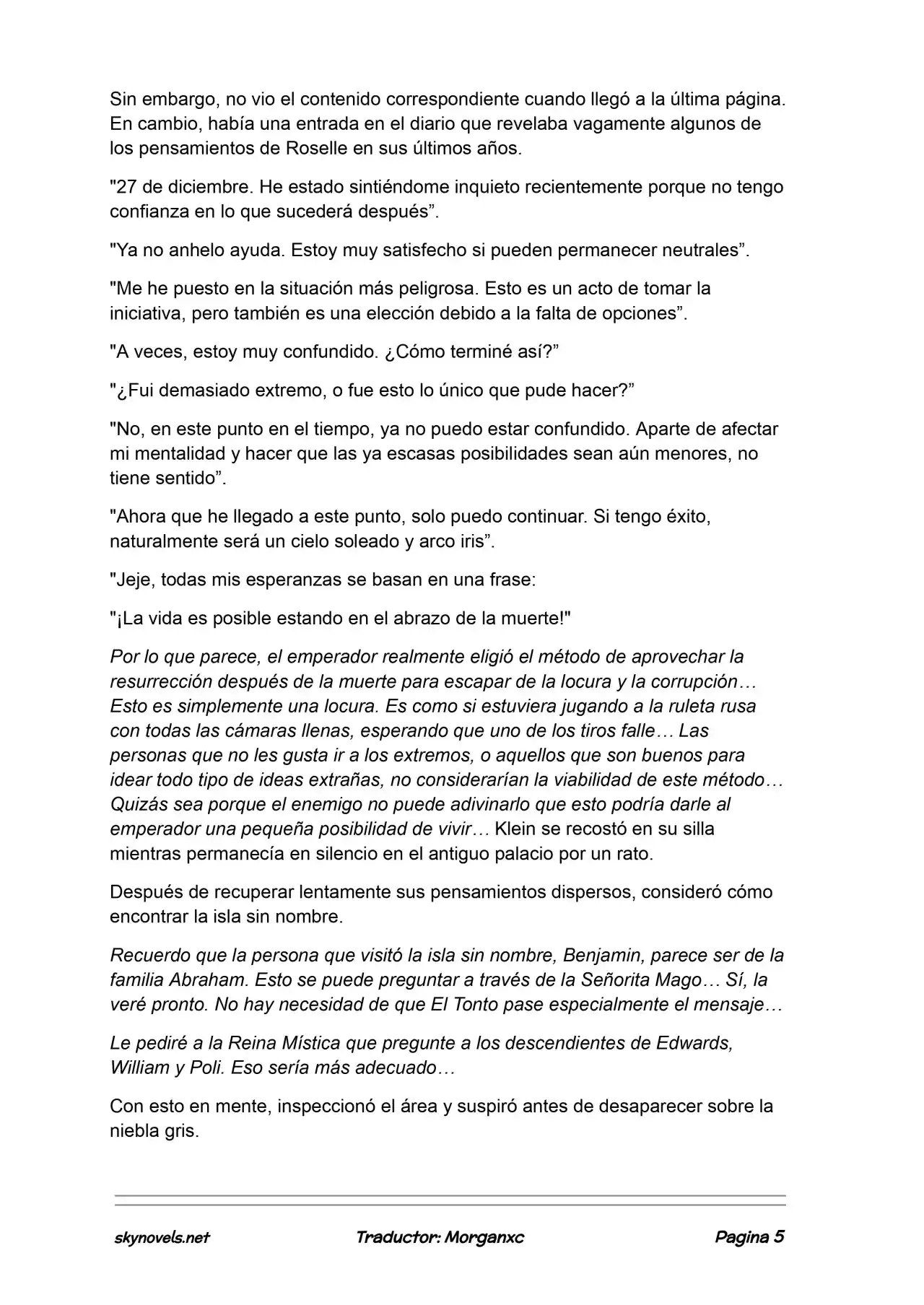 Lord Of The Mysteries (Novela) - Capítulo 1105 - Página 5 - LectorTMOo