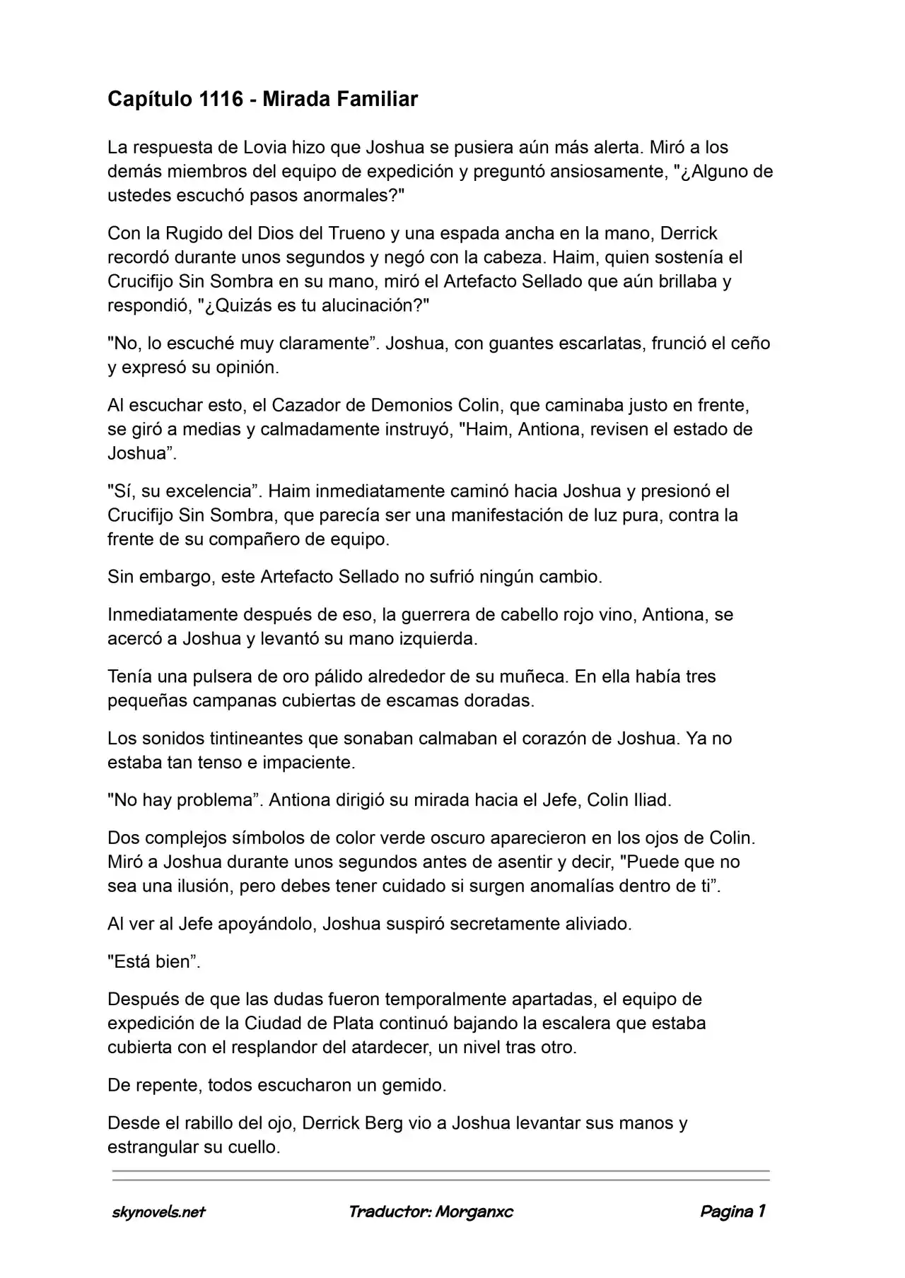 Lord Of The Mysteries (Novela) - Capítulo 1116 - Página 1 - LectorTMOo