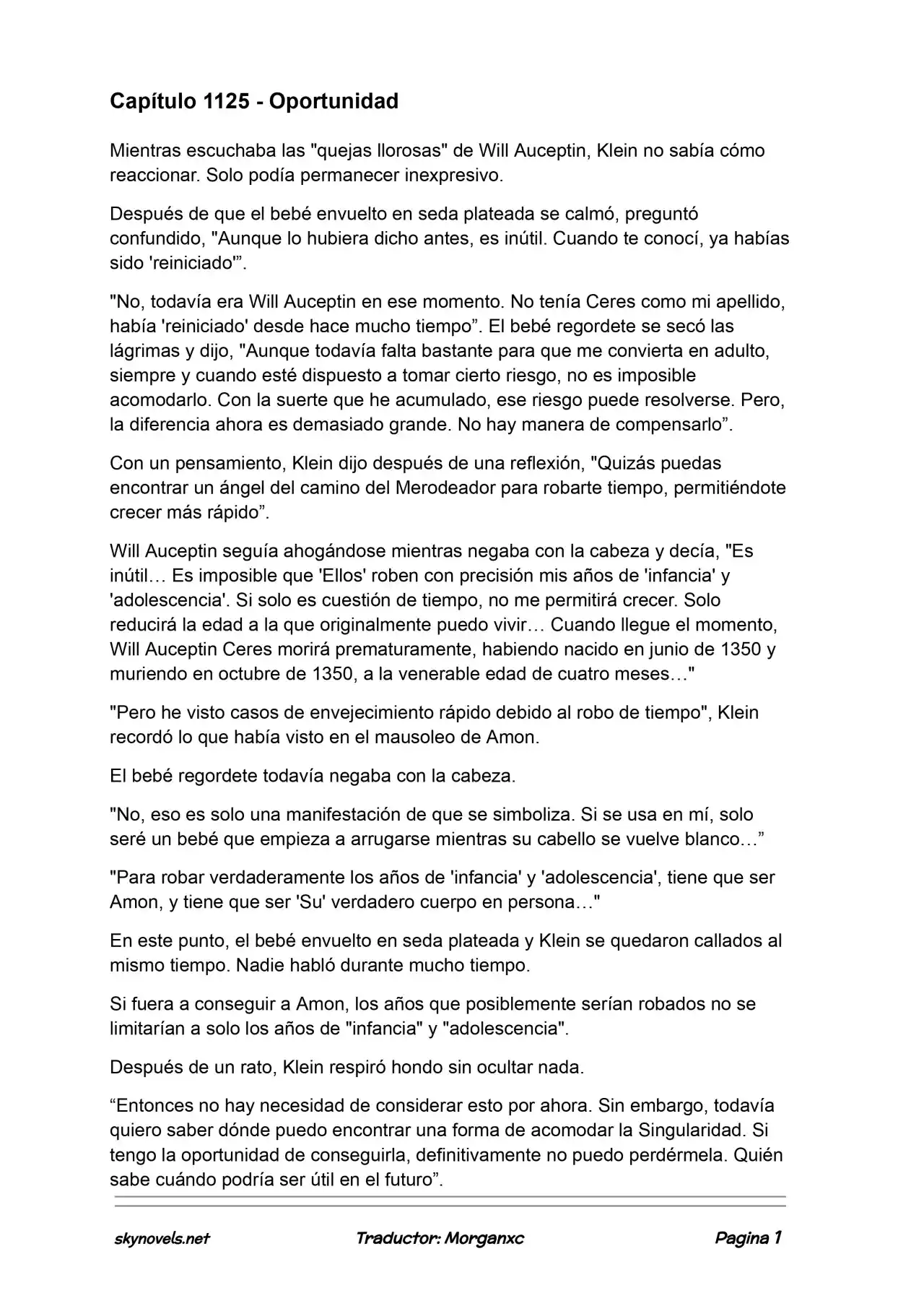 Lord Of The Mysteries (Novela) - Capítulo 1125 - Página 1 - LectorTMOo