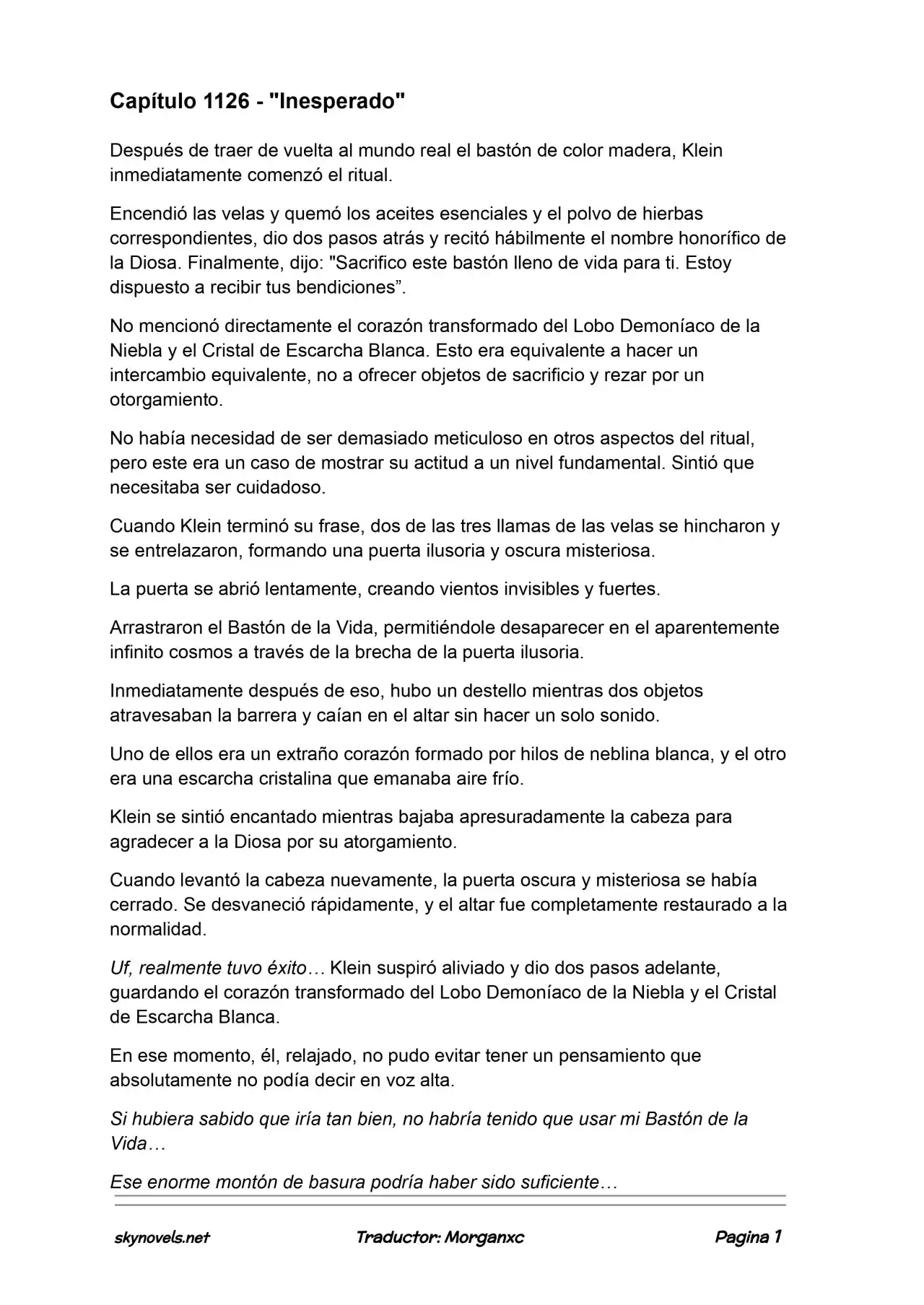 Lord Of The Mysteries (Novela) - Capítulo 1126 - Página 1 - LectorTMOo